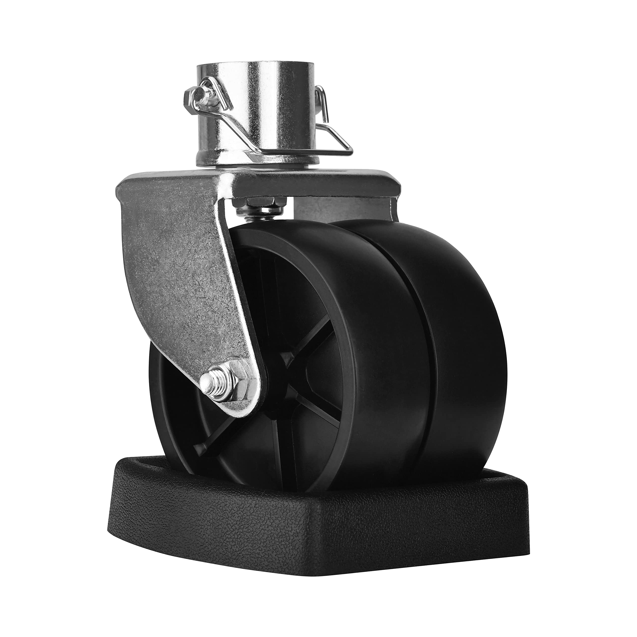Rockane Dual 6   Trailer Jack Swivel Caster Wheel Replacement with Rubber Wheel Chock