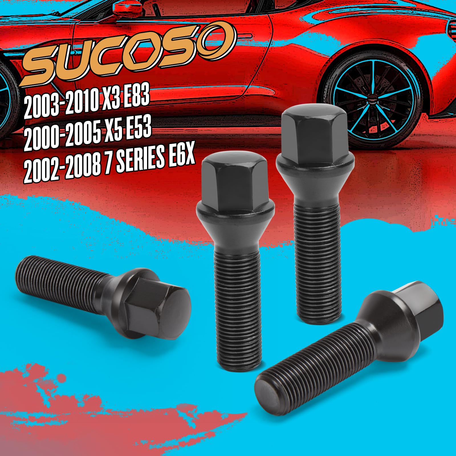 M14X1.5 Extended Lug Bolts For Wheel Spacer, 20Pcs 14Mmx1.5 40Mm Shank Length Conical Seat Aftermarket Wheel Lug Bolts, Compatib