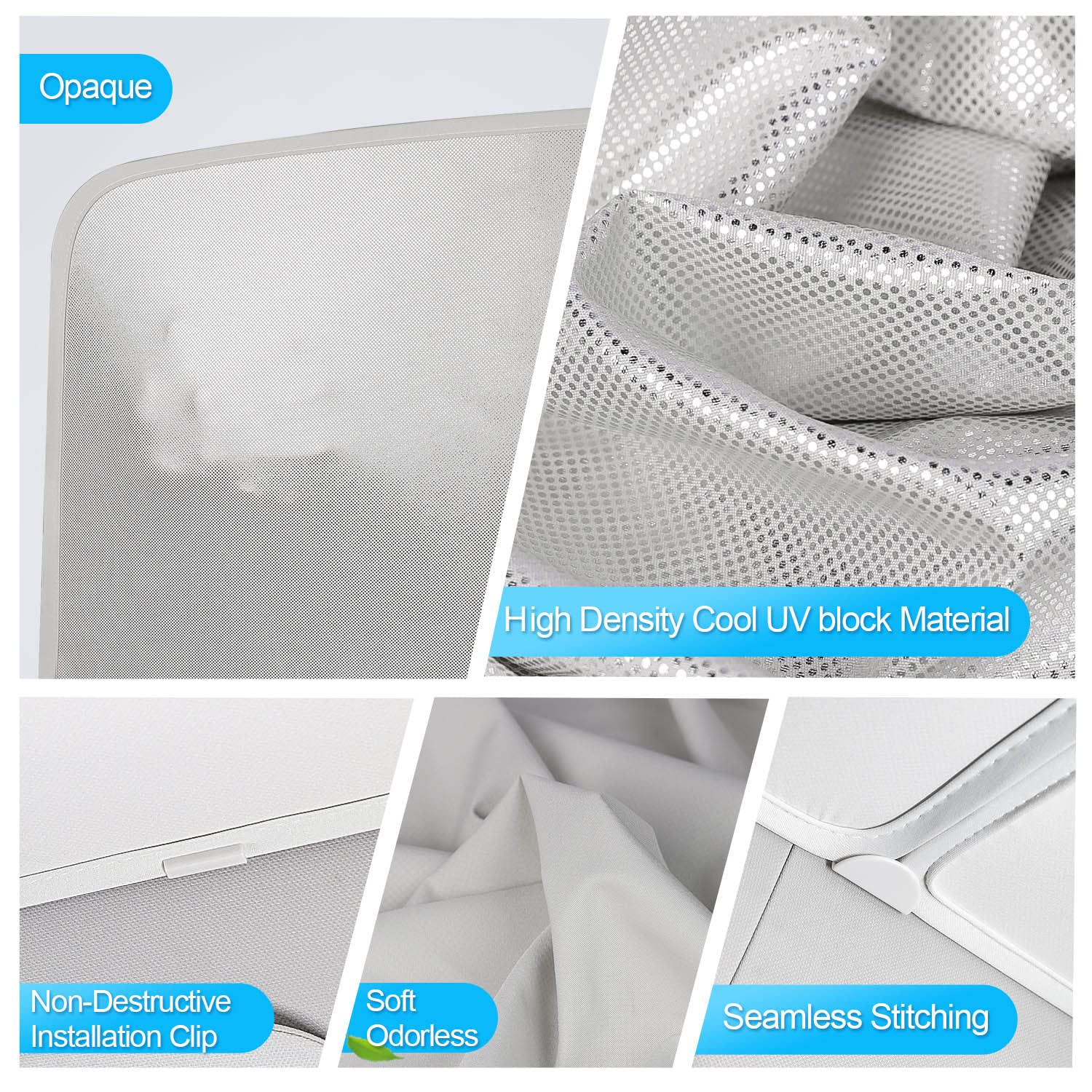 Tseller For Tesla Model Y Sunshade Roof Sunroof Shade Upgrade 3.0 Accessories 2025 2024 2023 2022 2021 2020(Ice Grey) & Tesla Mo