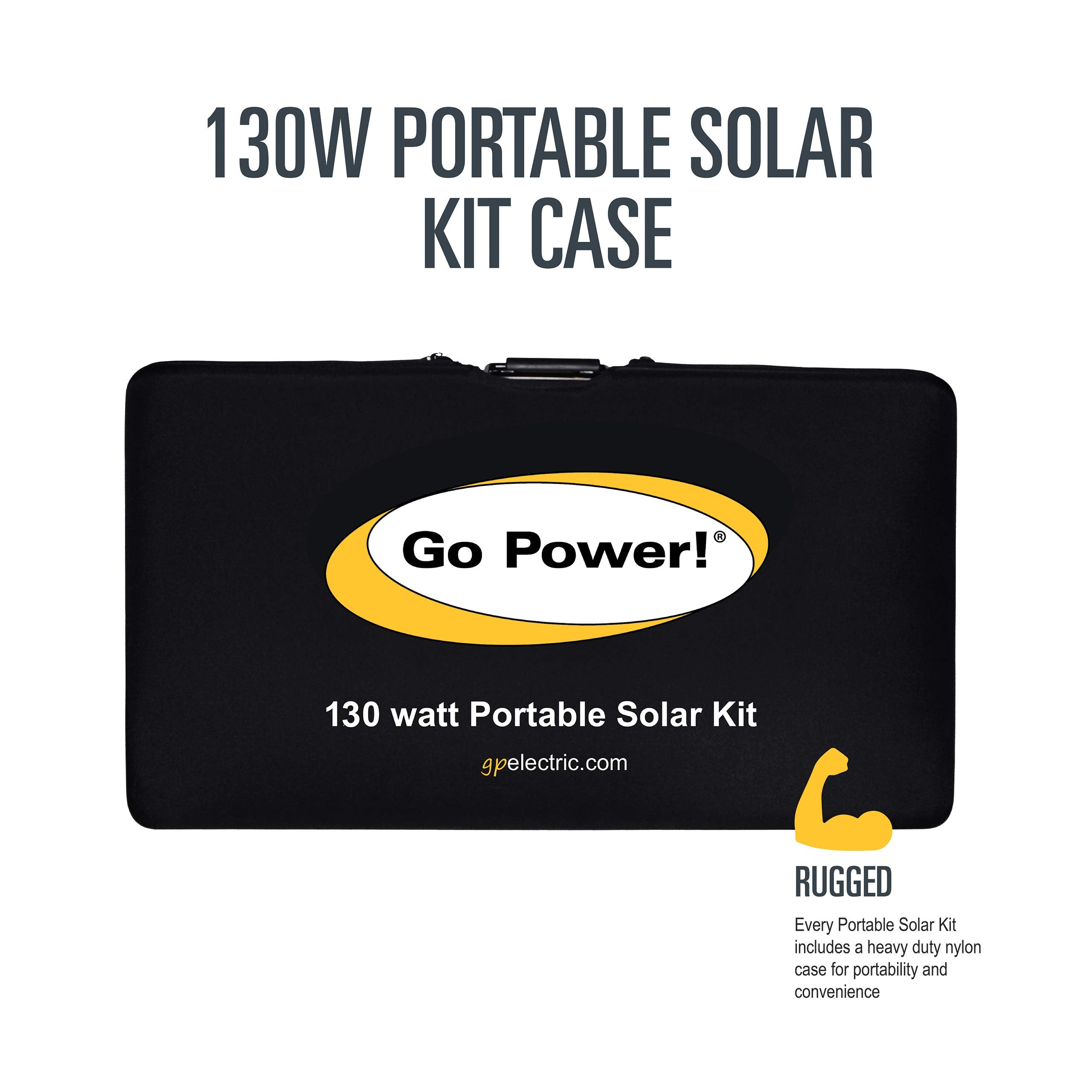 Go Power! Gp-Psk-130 130W Portable Folding Solar Kit With 10 Amp Solar Controller