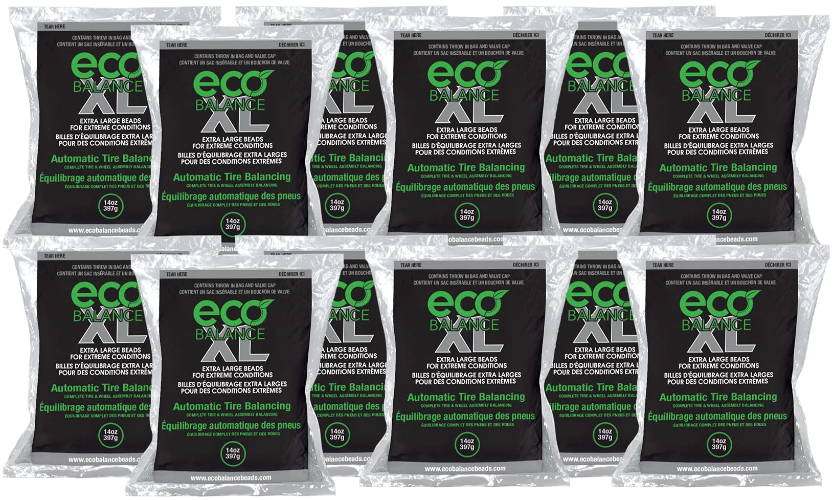 ECO Balance 14-ECOXL12 ECO XL Extreme Condition Tire/Wheel Balancing Beads - Off-Road Vehicles, Light Duty Truck Tires, (12) 14o