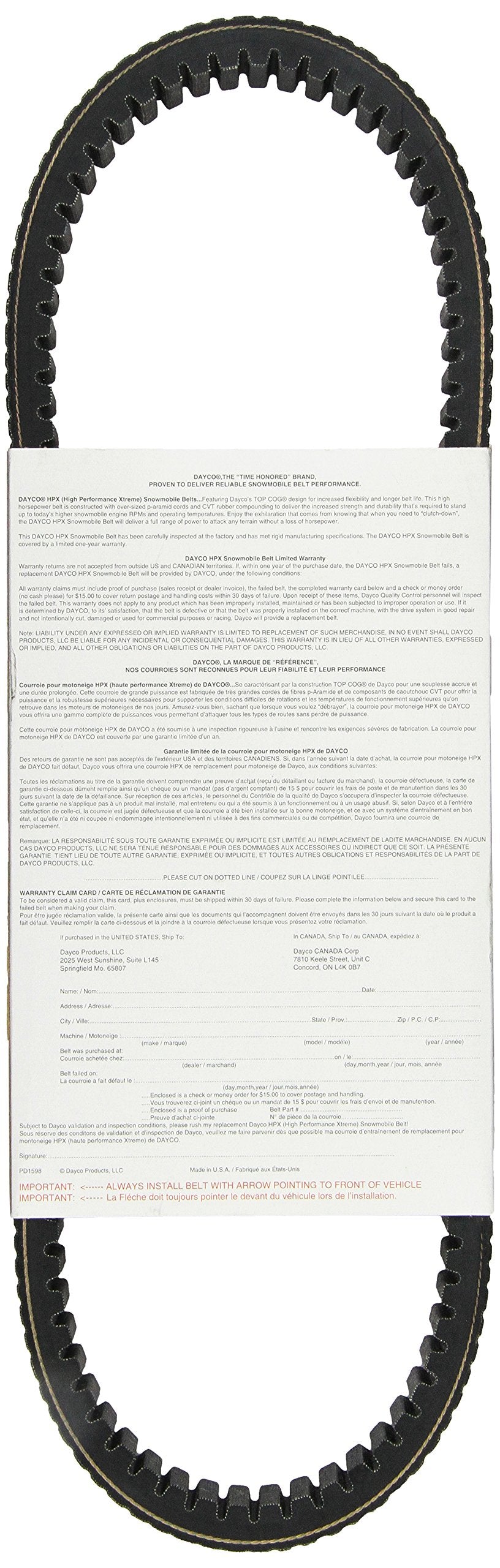 Dayco PRODUCTS HPX5019 Belts, Black