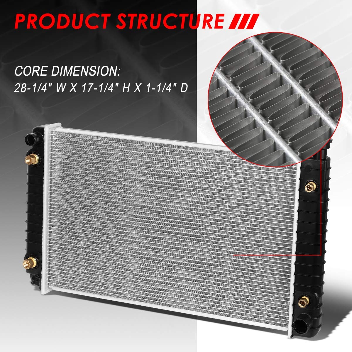 Auto Dynasty Radiator Compatible With 1996-1999 Chevy Gmc C/K 1500 2500 4.3L 5.0L At, Dpi 1790 Factory Style 1-Row Cooling Radia