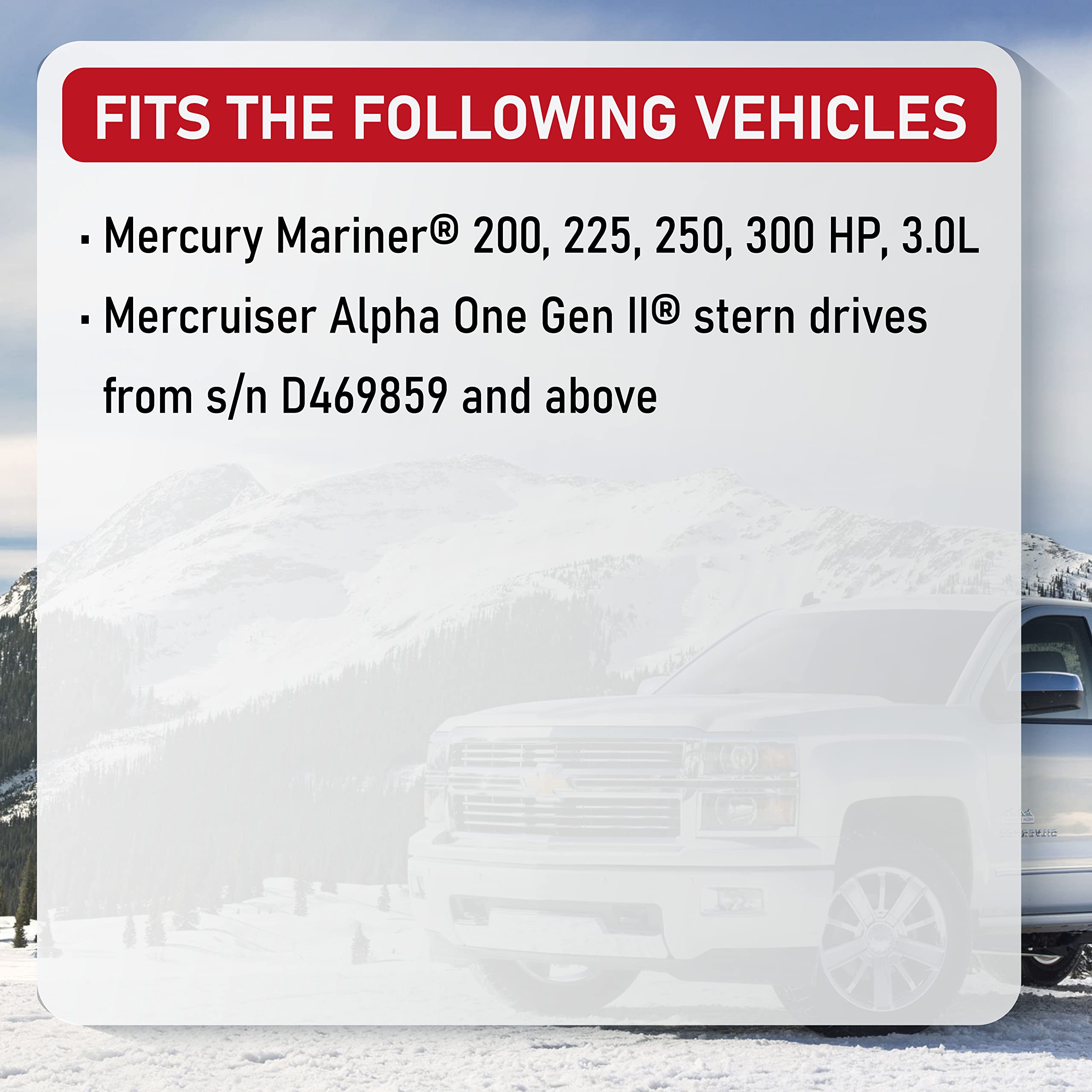 Water Pump Impeller Kit - Compatible With Mercury Marine And Mercruiser - 1991-2021 - Replaces 817275Q05, 817275T4, 18-3147, 9-4