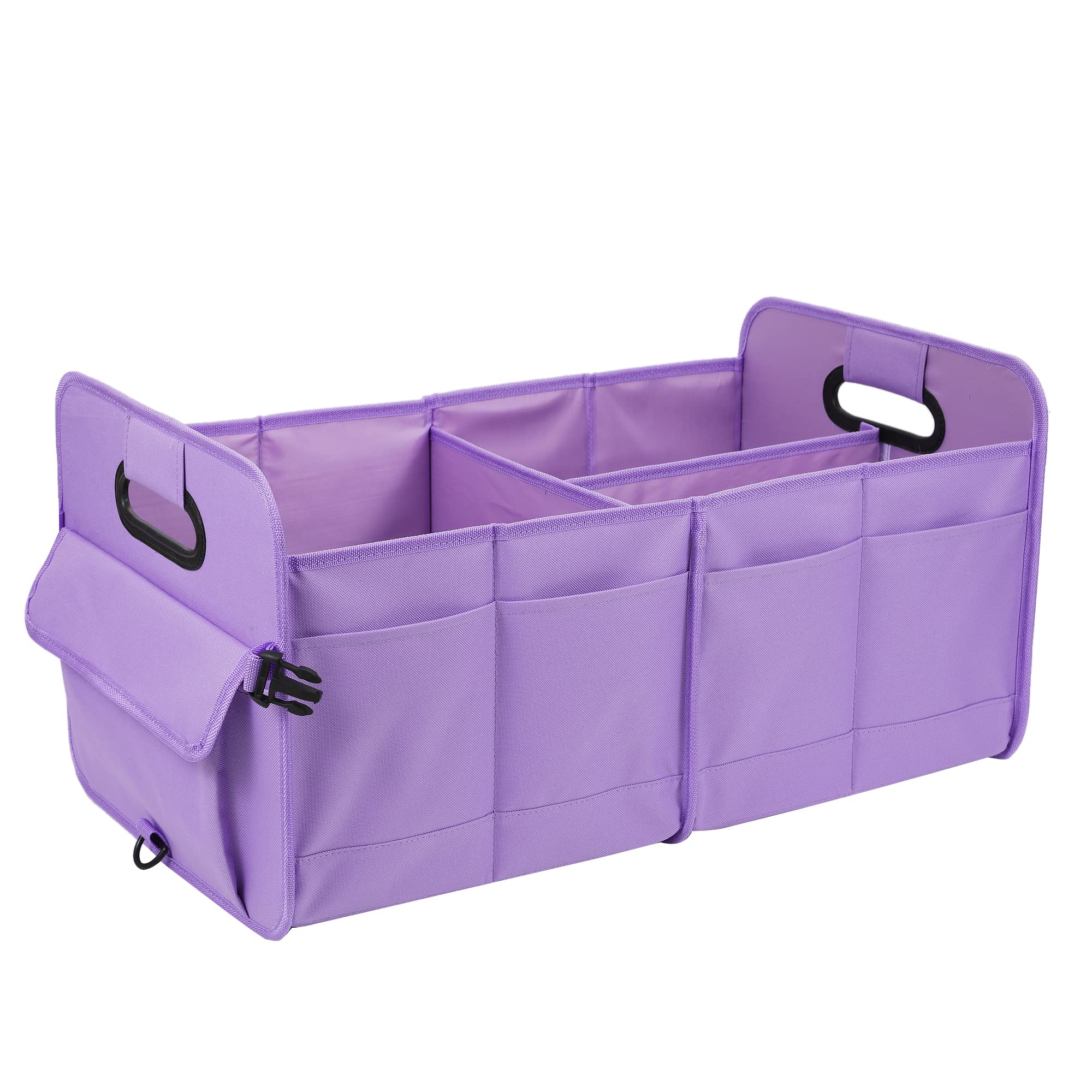 Aokjoy Car Trunk Organizer, Purple, Unisex, Foldable, Non-Slip, Adjustable Straps, Multiple Compartments, 600D Oxford Cloth Mate