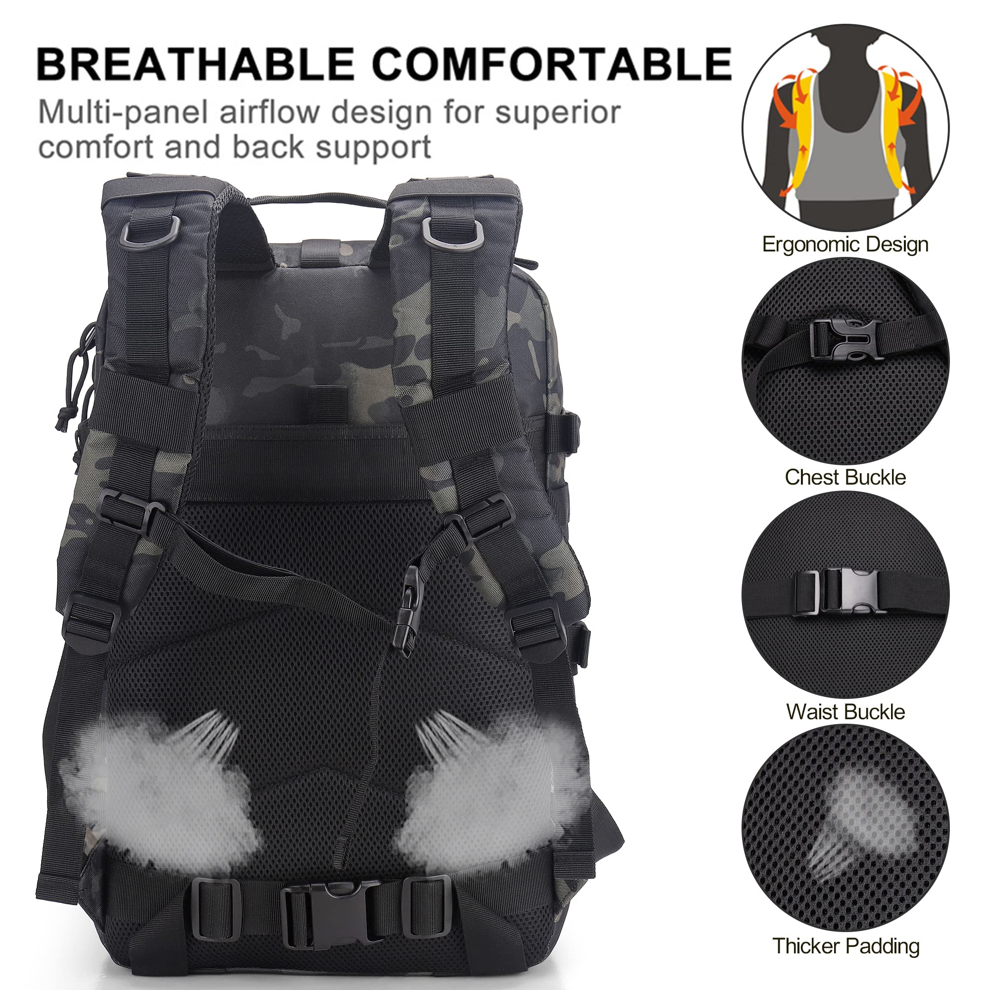 Youngoa Men'S Motorcycle Helmet Backpack, Green Camo, Unisex