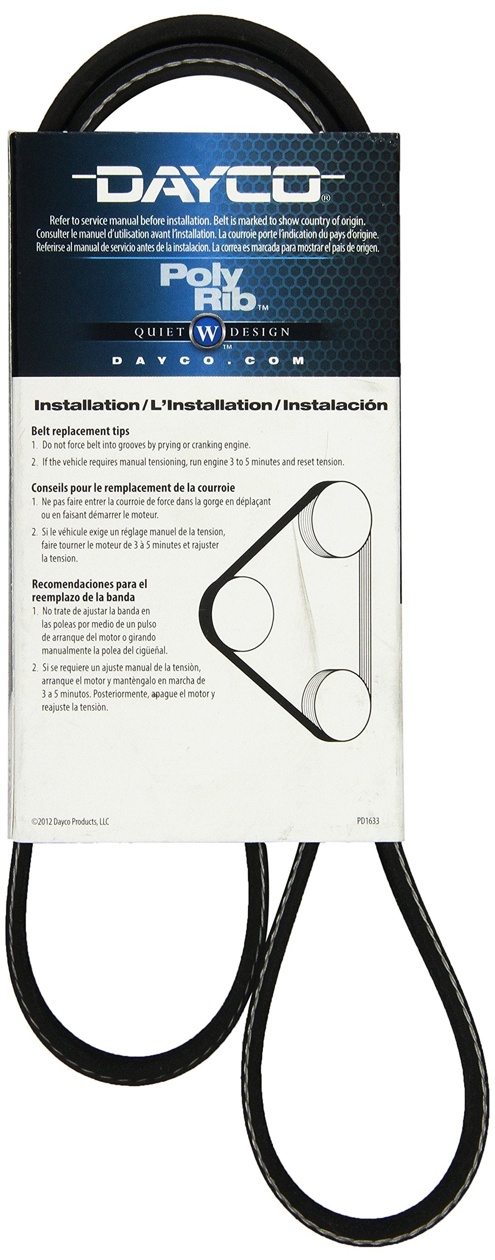 Dayco 5050433 Serpentine Belt