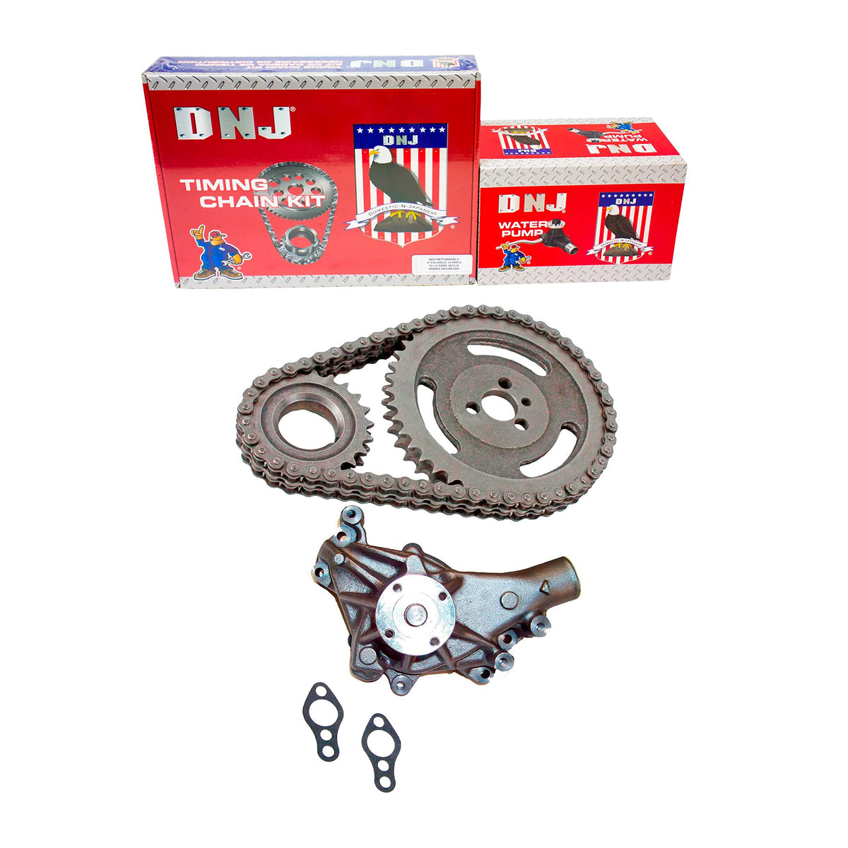 DNJ TK3101AHWP TIMING KIT WITH WATER PUMP FOR 81-96 GM / V8 / 5.0L, 5.7L / 305, 350 OHV 16V CHEVROLET