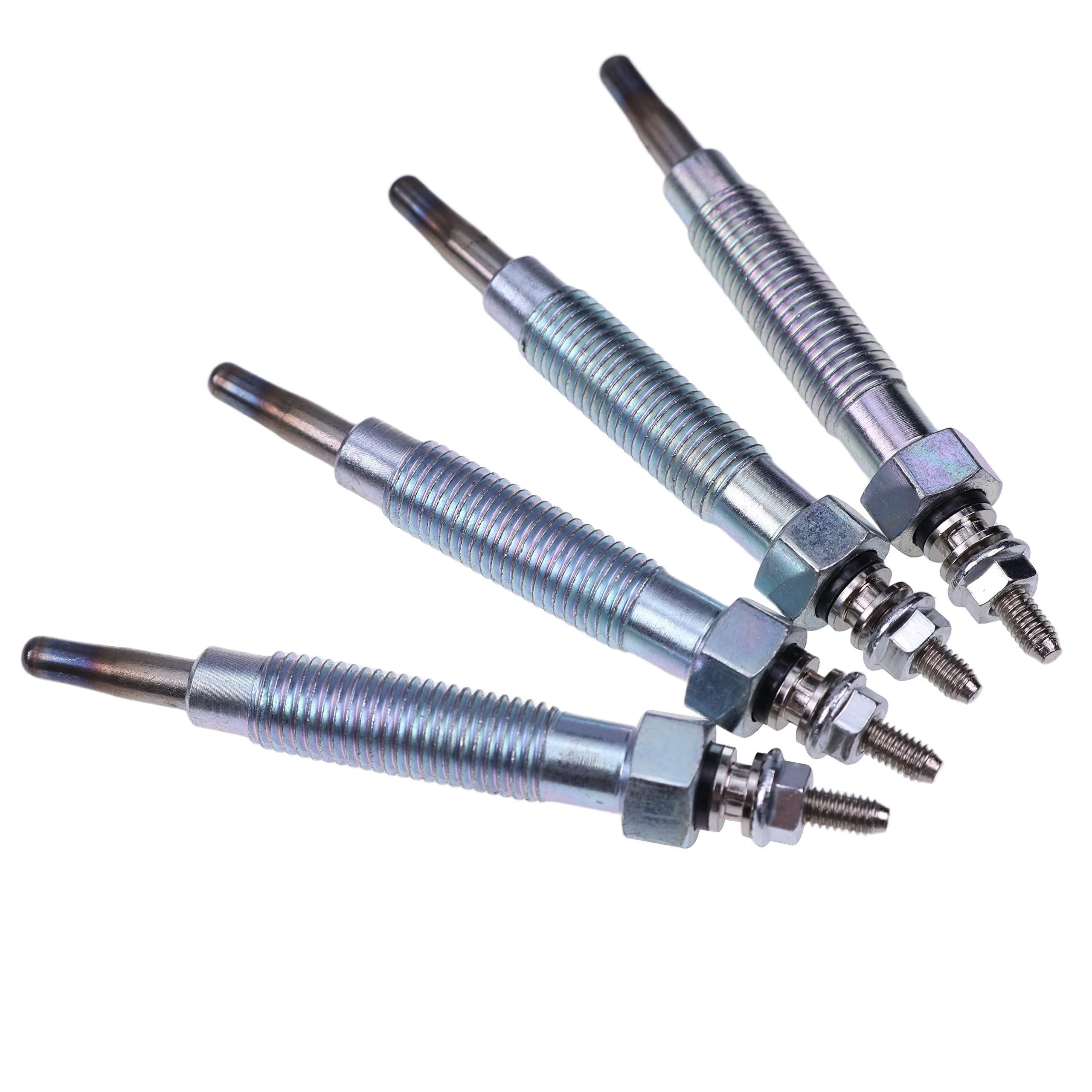 Jeenda Glow Plug E6303-65511 E6301-65512 Compatible With Kioti Ck25 Ck2510 Ck2610 Ck27 Ck30 Ck35 Dk35 Dk40 Dk45 Dk50 Dk551 Ds3510 Ds4510 Lk2554 Lk2610 Lk30 Mahindra 3510 (4)