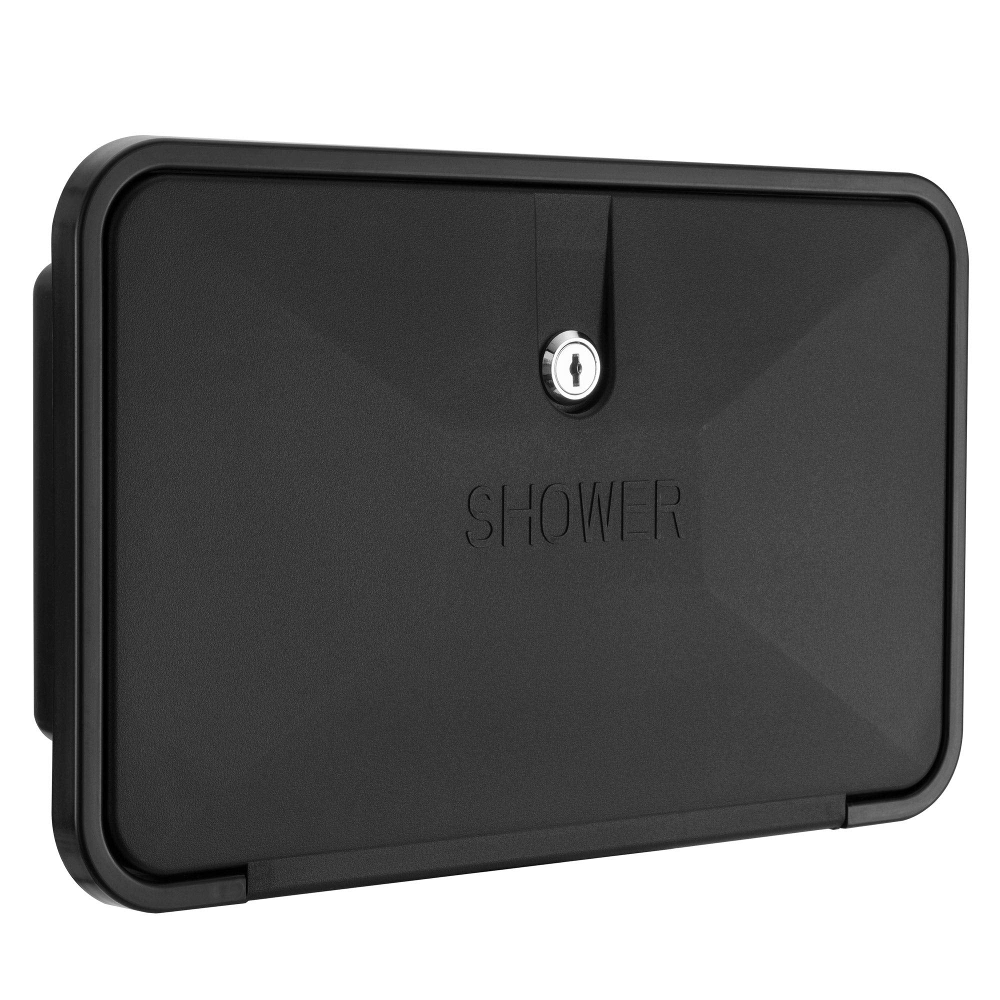 Recpro Rv Exterior Shower Box Kit | Locking Cowboy Shower With 51    Vinyl Hose, 2.5 Gpm Showerhead | Uv-Resistant, Rust-Free, E