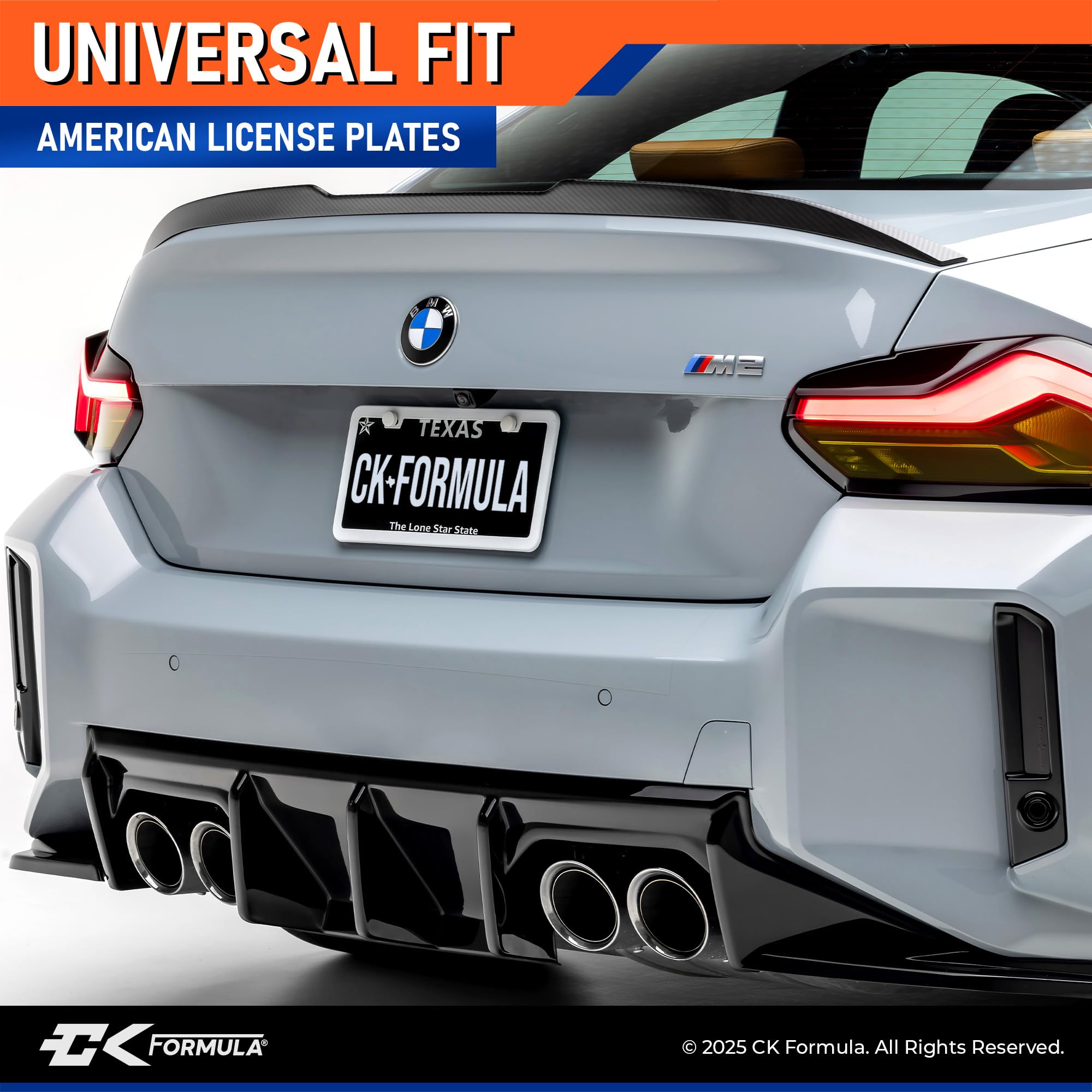 Pure White License Plate Frame - Metal License Plate Cover for Car Plate Frame, White License Plate Frames for Men, Car License