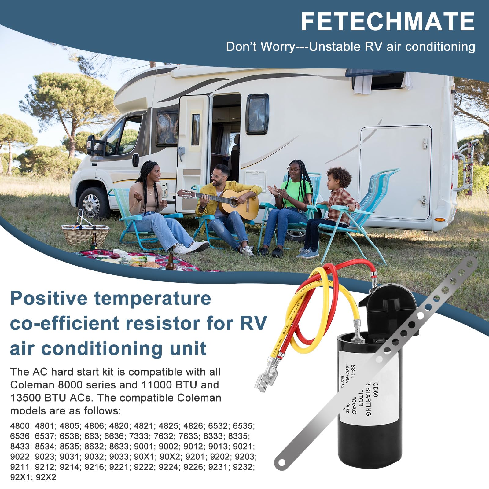 8333A9021 Air Conditioner Hard Start Kit Ac Hard Start Kit,Start The Ac Smoothly,Replacement 8333A9021 Pkg 8335-9021, And 9333-9