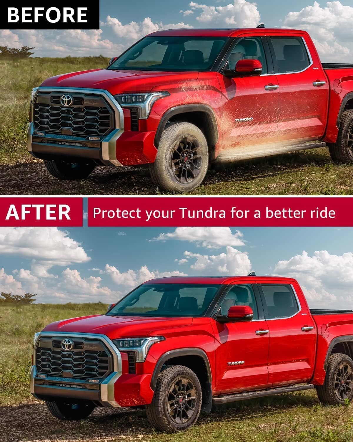 Refiteco Mud Flaps Compatible With 2022 2023 2024 2025 Toyota Tundra Accessories All Weather Guard Mud Guards Splash Front & Rea