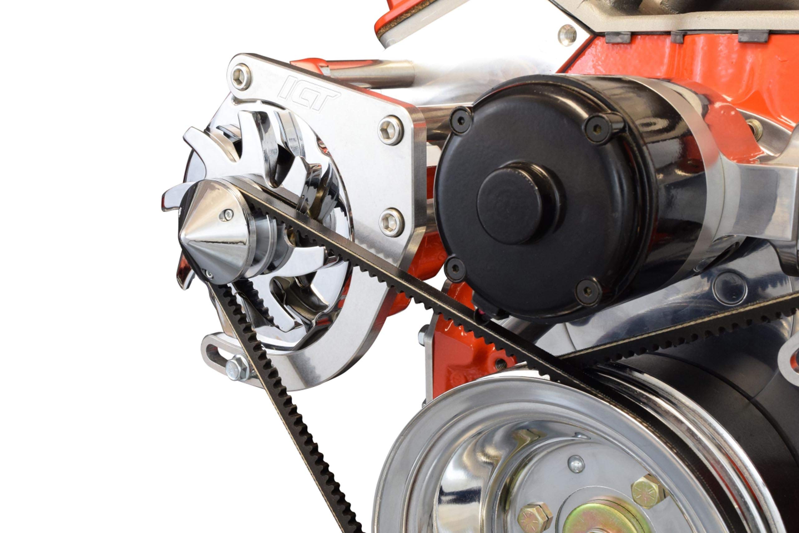 ICT Billet SBC Alternator Bracket Adjustable Electric Water Pump Small Block 350 Chevy Mount Kit 305 327 350 5.0L 5.7L Compatibl