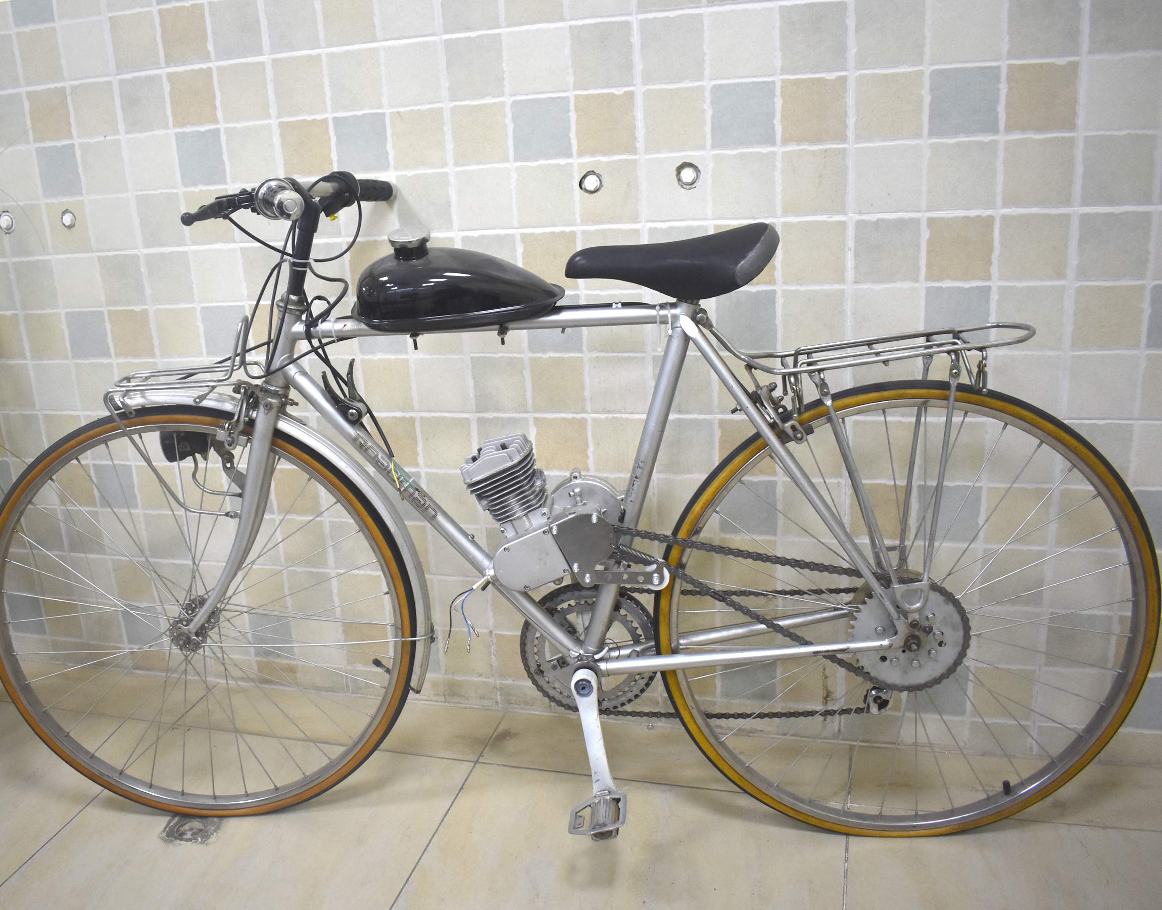 Sthus Silver Spring Loaded Chain Tensioner For 49Cc 50Cc 66Cc 80Cc Engine Motorized Bike