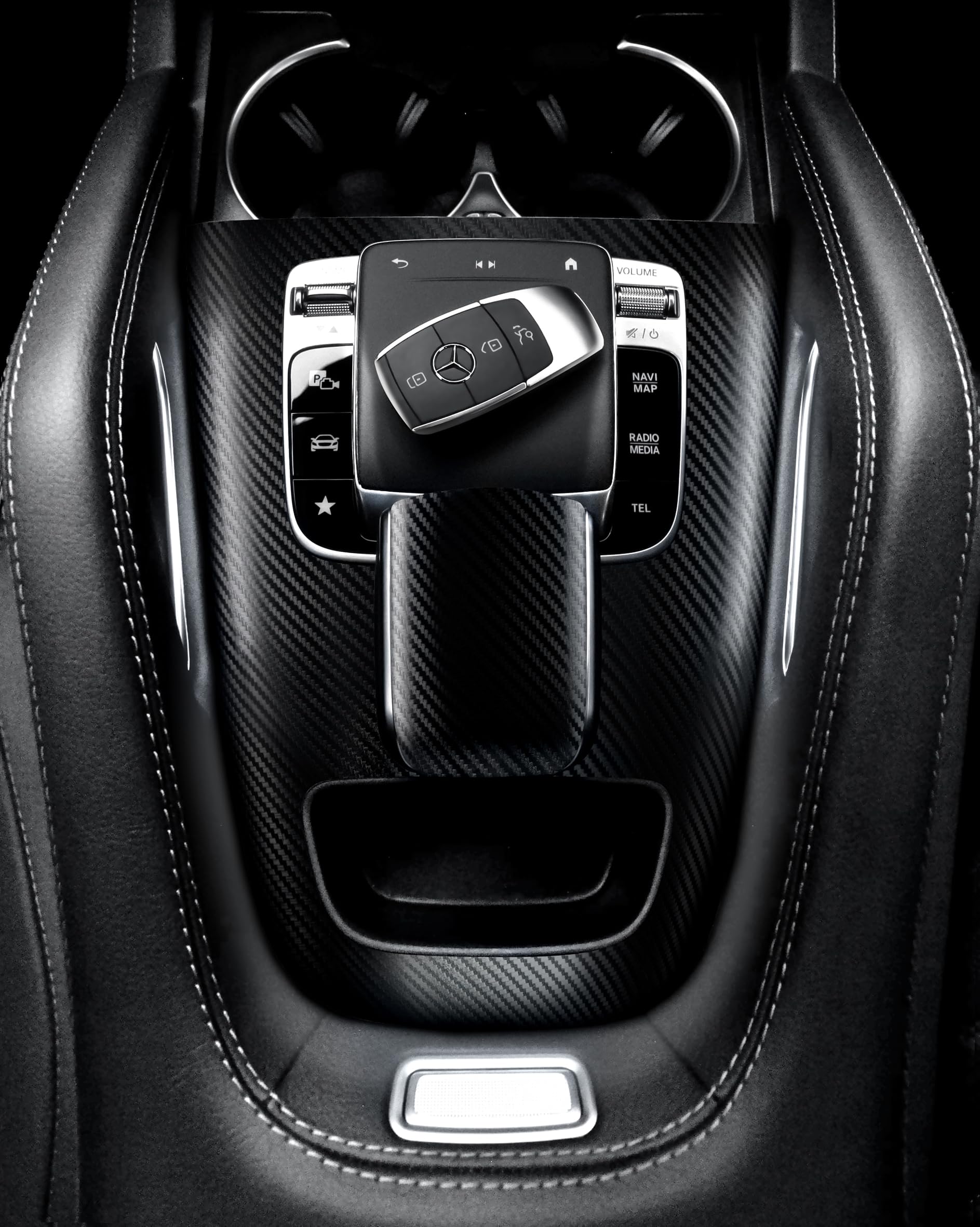 Vvivid Xpo Dry Deep Black 3D Carbon Fiber Vinyl Wrap Roll With Air Release Technology (20Ft X 5Ft)