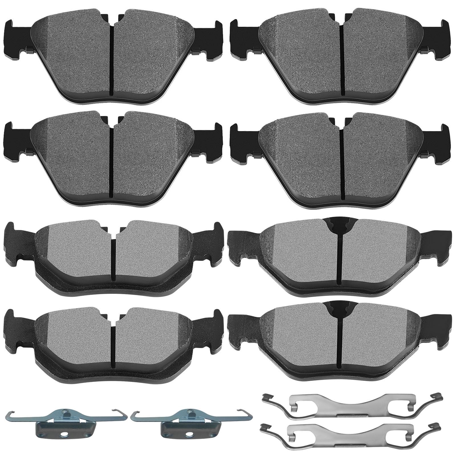 D918 D1267 Scitoo Front Rear Brake Pads Sets Semi-Metal 8Pcs Fit For Bmw 328I 2007-2013,For Bmw 328I Xdrive 2009-2013,For Bmw 32