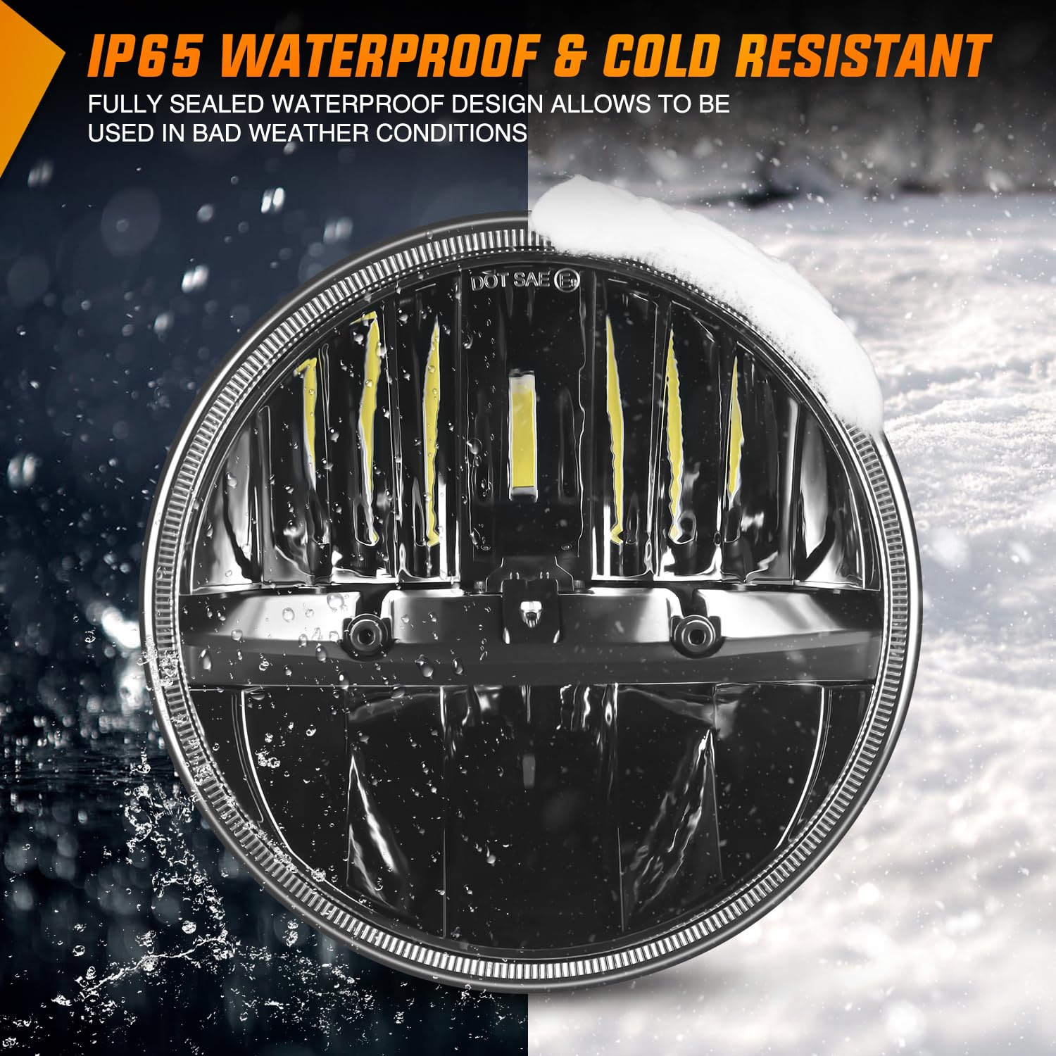 Nilight 2Pcs 7 Inch Led Headlights High Low Beam Round Headlamp For 2007 2008 2009 2010 2011 2012 2013 2014 2015 2016 2017 Jk Jk