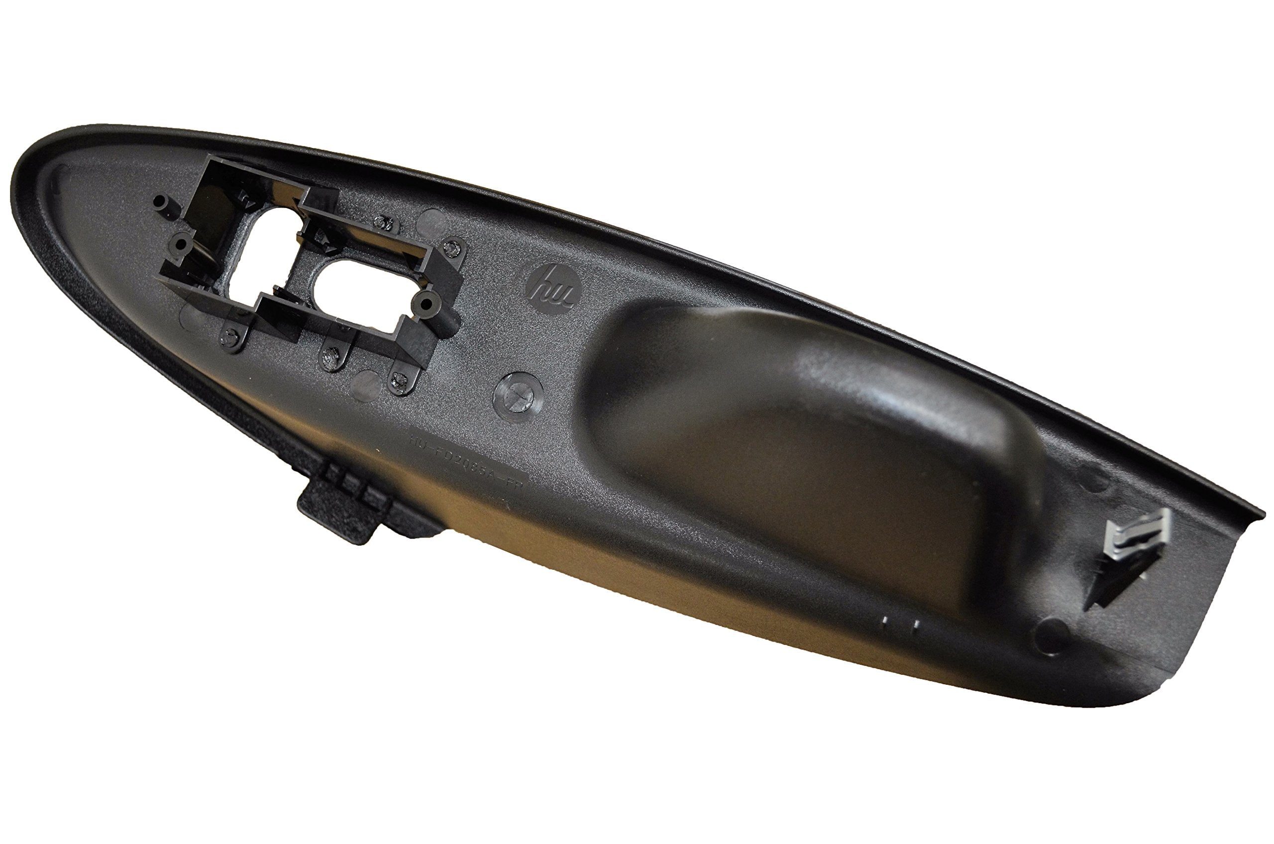 PT Auto Warehouse FO-2085A-FR - Inside Interior Inner Door Panel Pull-Handle Switch Housing Repair Kit, Textured Black - Passenger Side