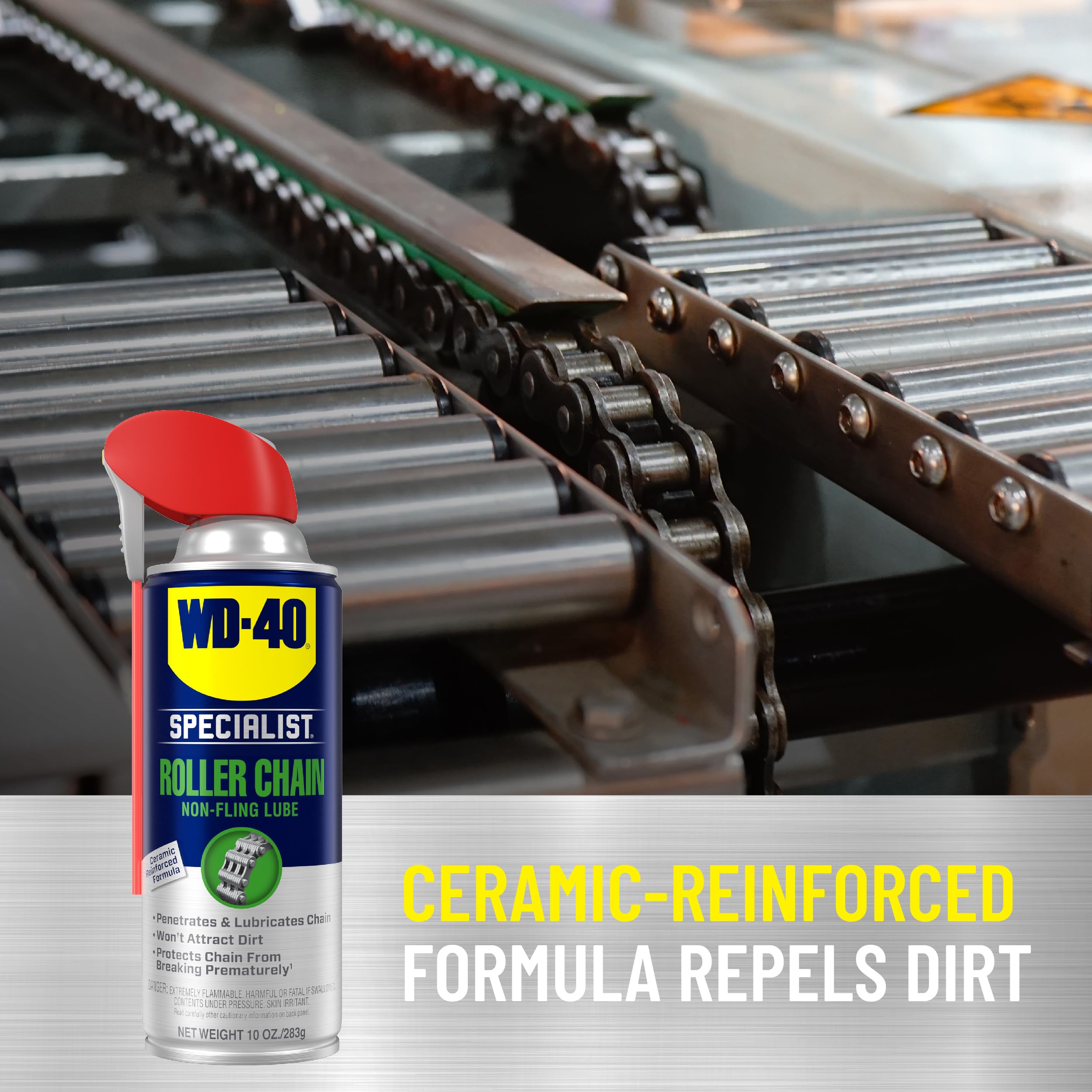 Wd-40 Specialist Roller Chain Non-Fling Lubricant, 10 Oz [6-Pack]