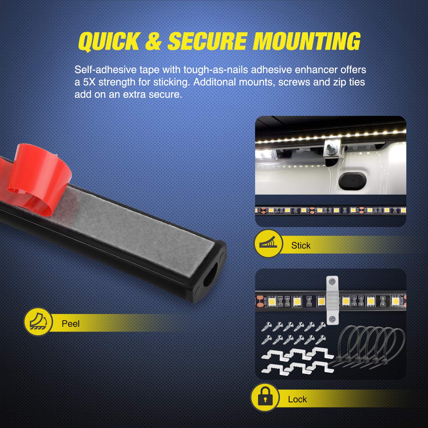 Nilight 3Pcs 60 Inch Bed Light Strip 270 Led With On/Off Switch Blade Fuse Splitter Extension Cable For Cargo Pickup Truck Suv R