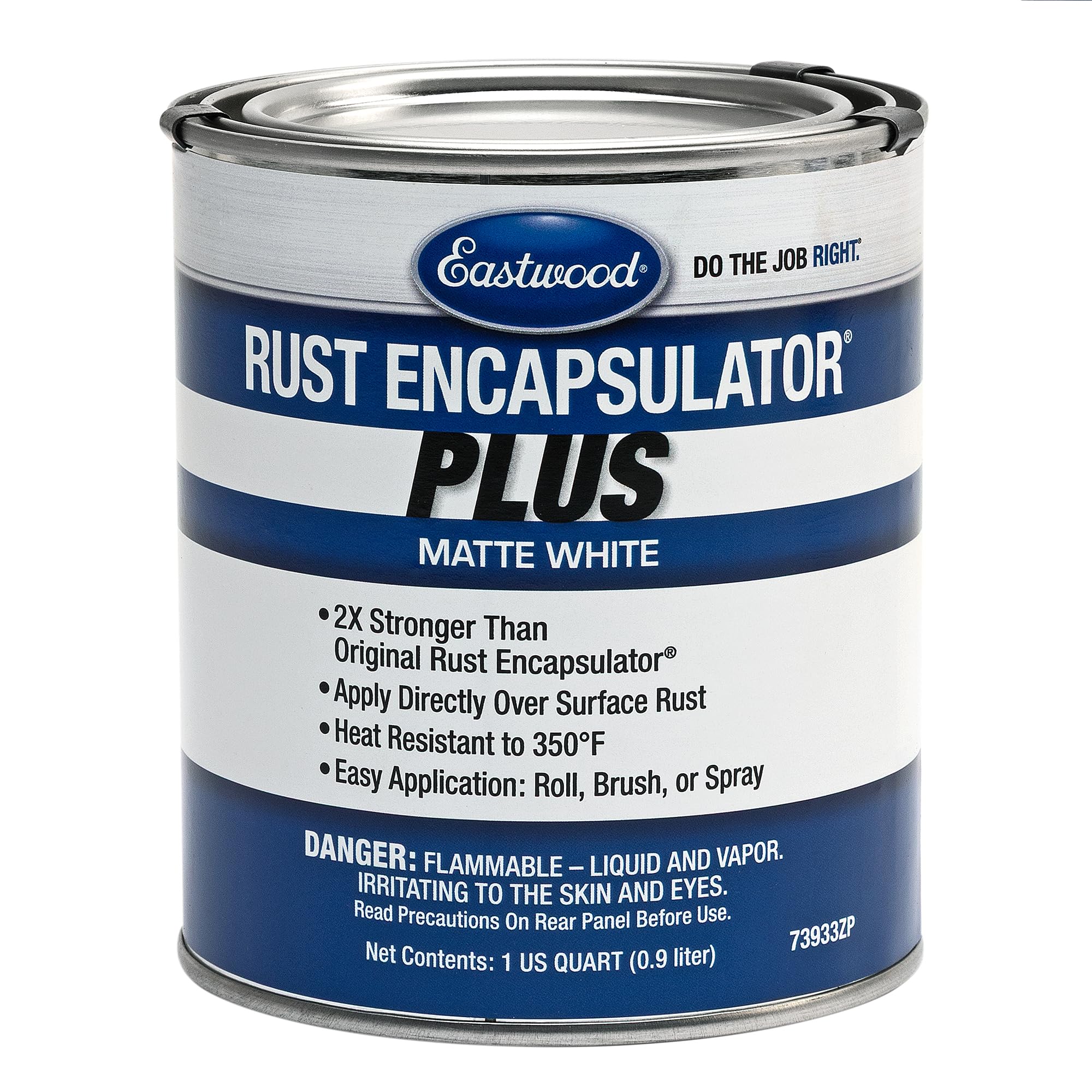 Eastwood Matte White Rust Encapsulator Plus | Long Lasting Durable Finish 1 Coat Maximum Rust Protection | Heat Resistance up to