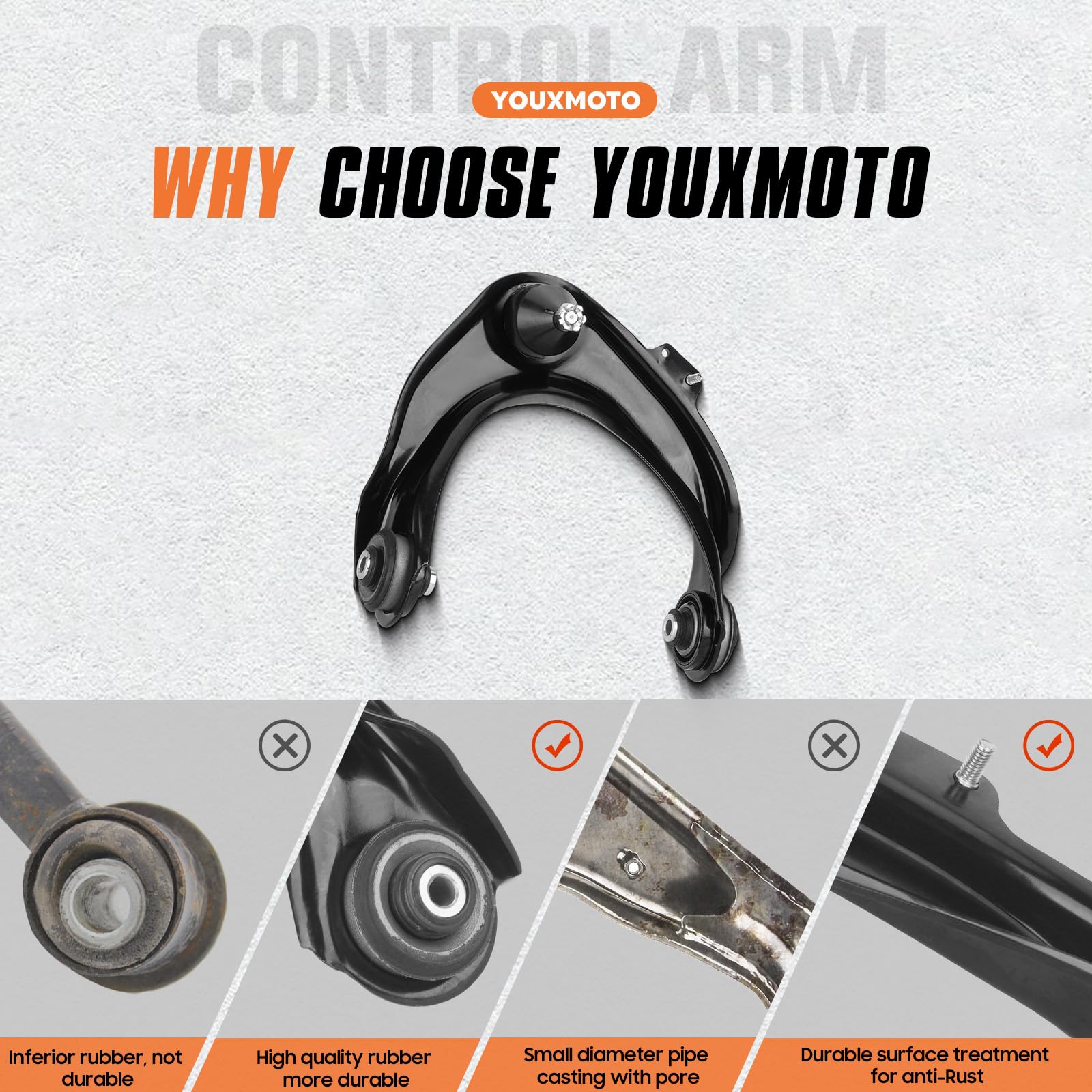 Front Upper Driver Passenger Side Control Arms Suspension Kits Fits For Acura Cl 2001-2003, Tl 1999-2003, For Honda Accord 1998-