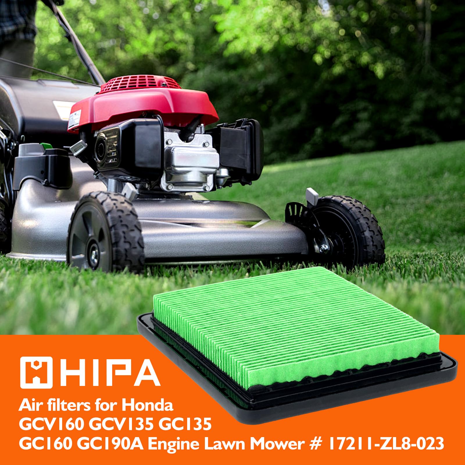 Hipa Gcv160 Air Filter For Honda 17211-Zl8-023 Gcv190 Gc190 Gc160 Gc 160 Gc 190 Gcv190La Gcv160La Gc135 Gcv160A Gcv135 Gcv190A E