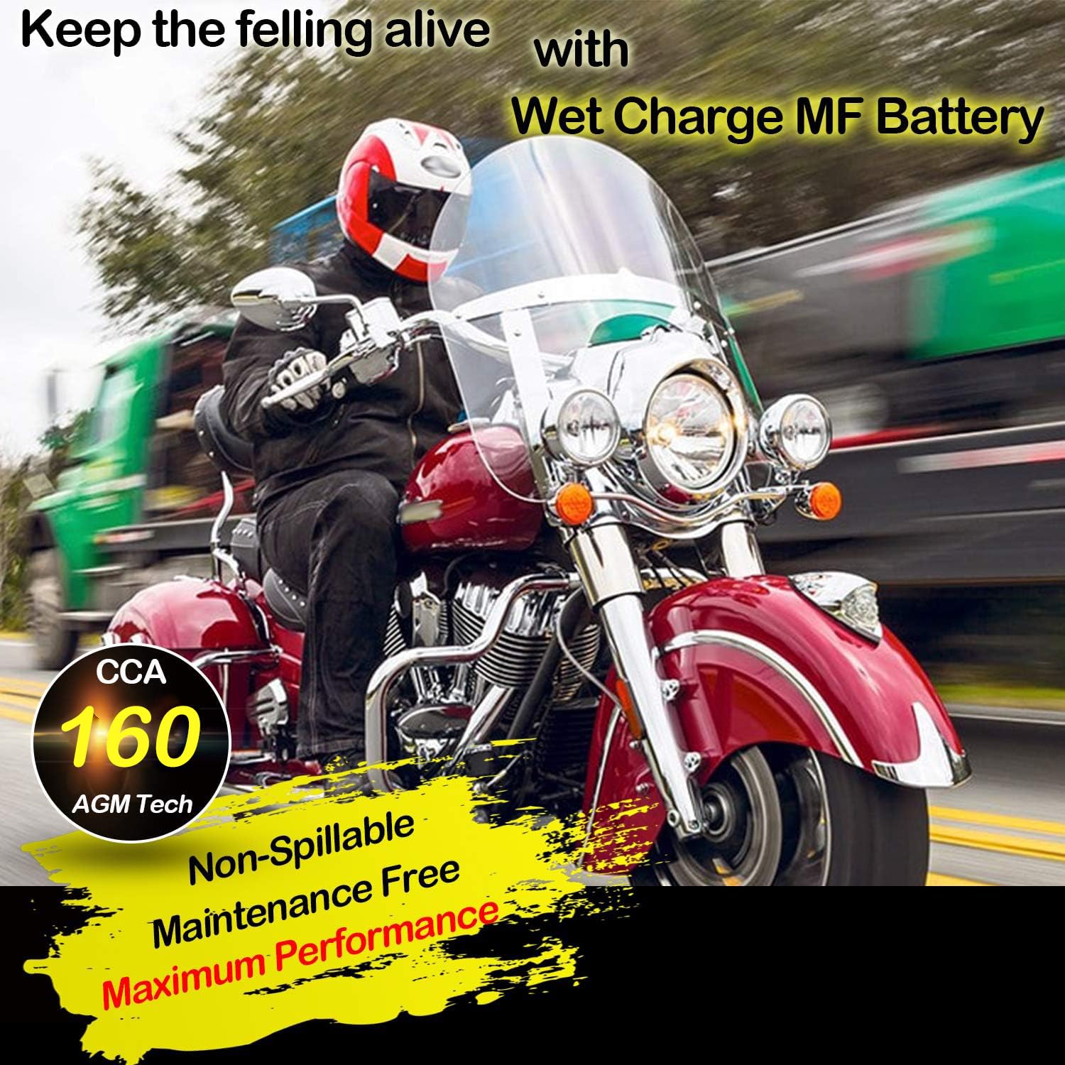 Weize Ytz10S-Bs High Performance - Maintenance Free - Sealed Agm Motorcycle Battery Compatible With Yamaha Honda