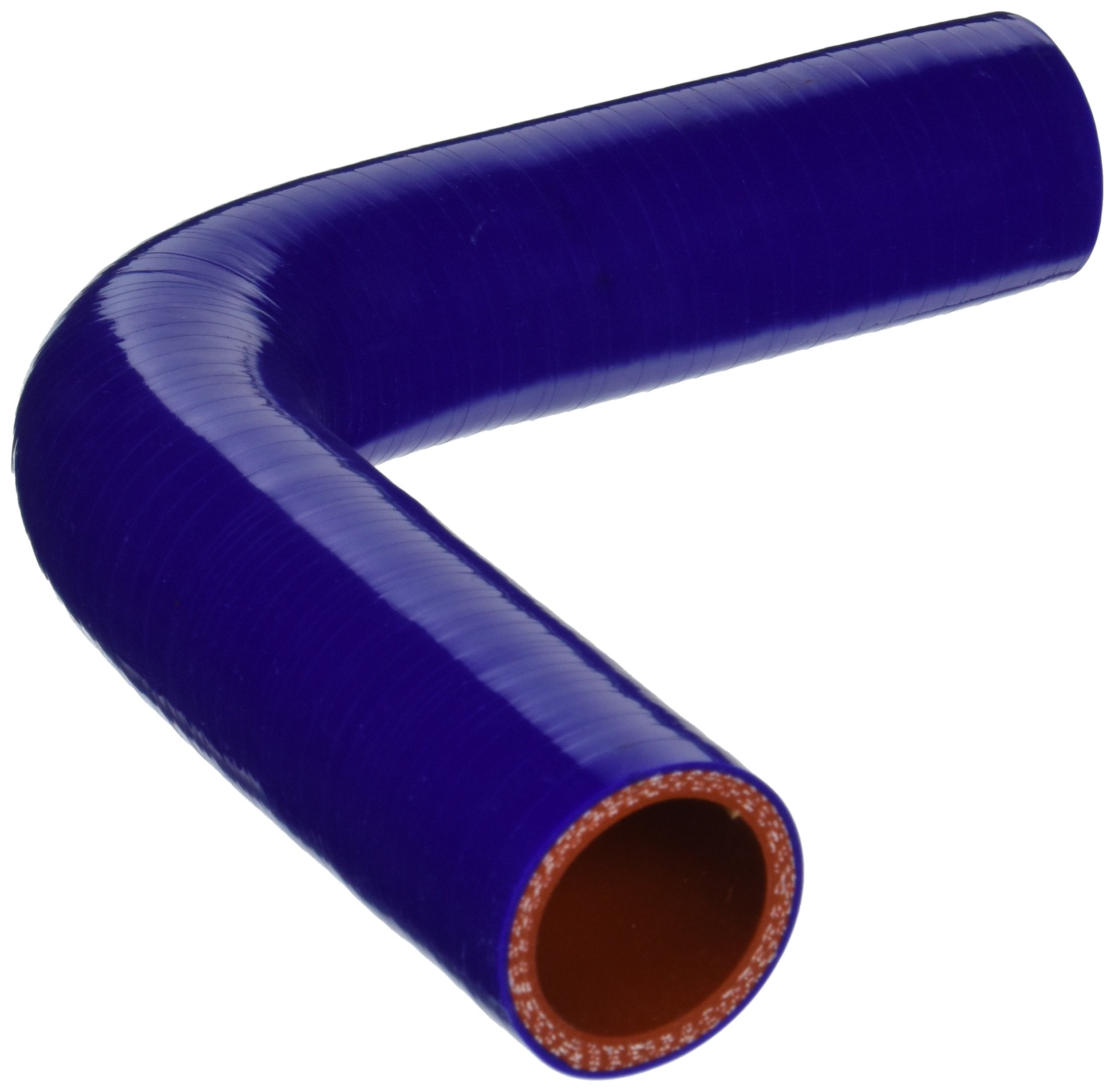Hps Htsec90-138-Blue Silicone High Temperature 4-Ply Reinforced 90 Degree Elbow Coupler Hose, 75 Psi Maximum Pressure, 4'' Leg L