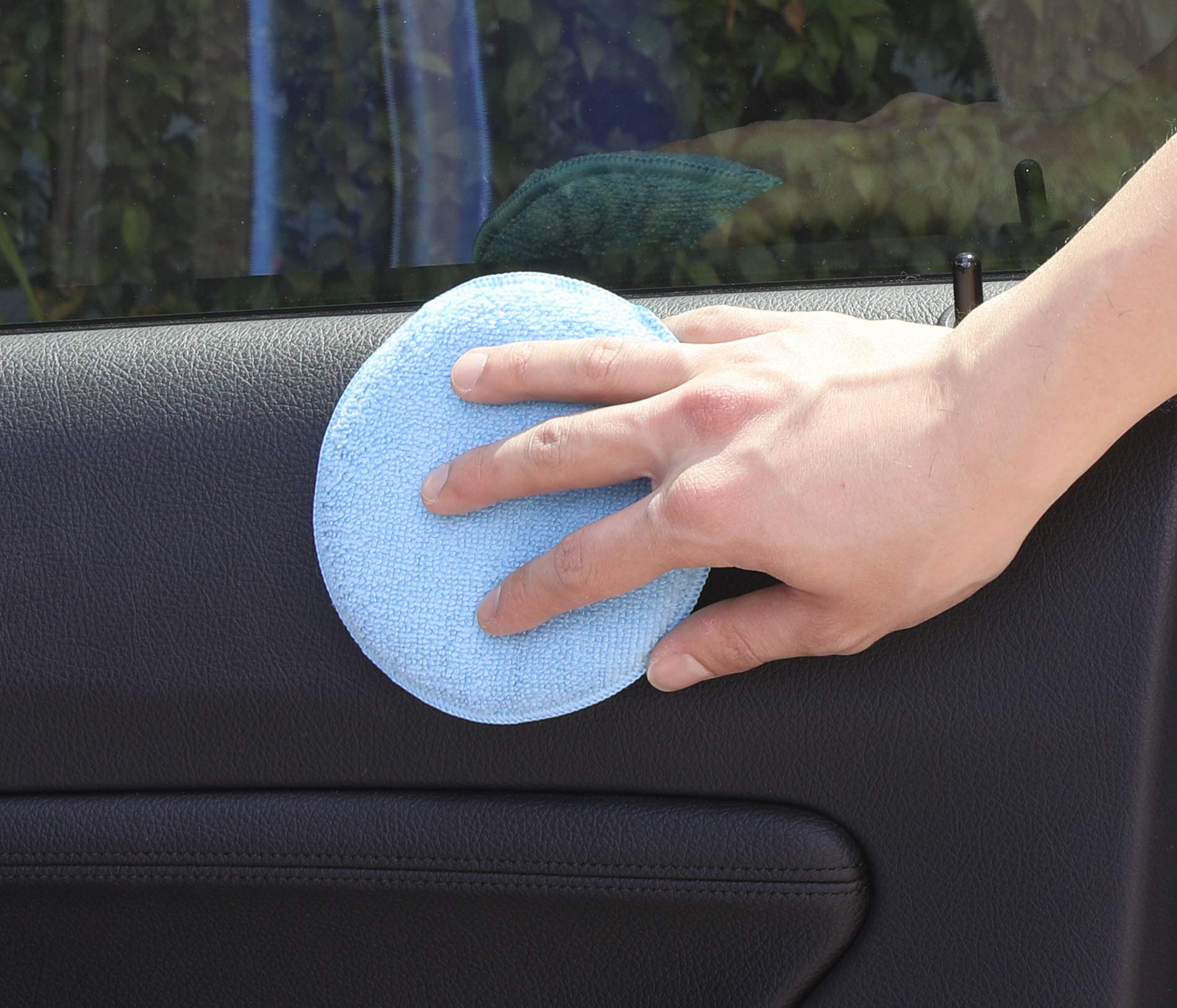 Simple Houseware Car Wash Sponge Wax Microfiber Applicator Pads, 12-Pack