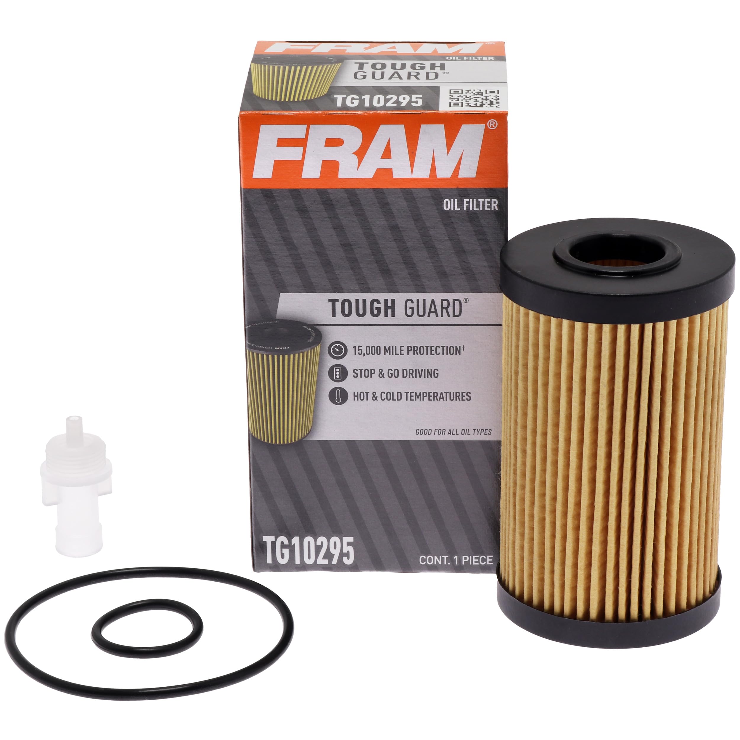 Fram Tough Guard Replacement Cartridge Oil Filter Tg10295, Designed For Interval Full-Flow Conventional And Synthetic Oil Change