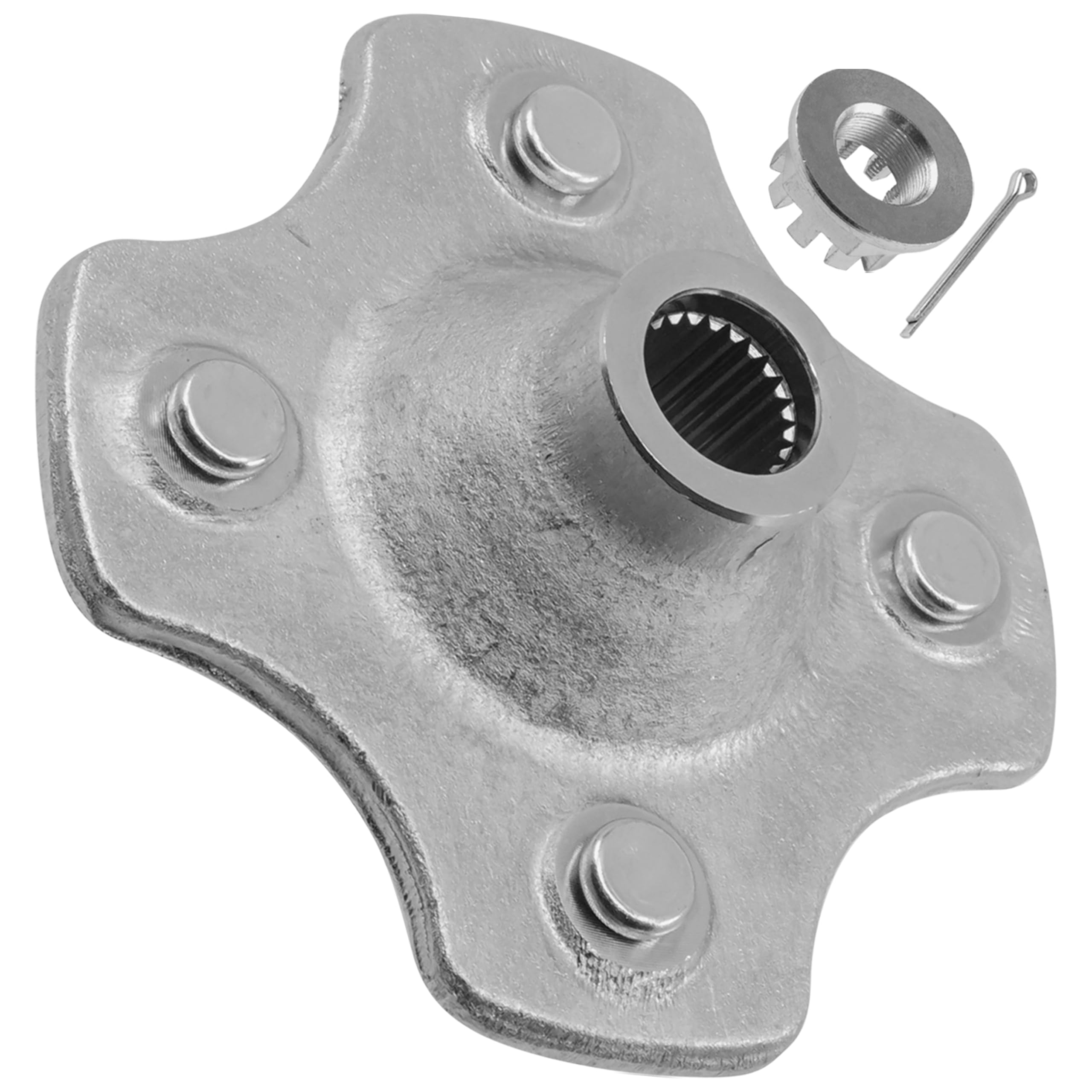 Caltric Rear Axle Wheel Hub with Nut Compatible with Honda Rancher 420 4X4 TRX420FE TRX420FM TRX420TE TRX420TM TRX420FP 2007-201