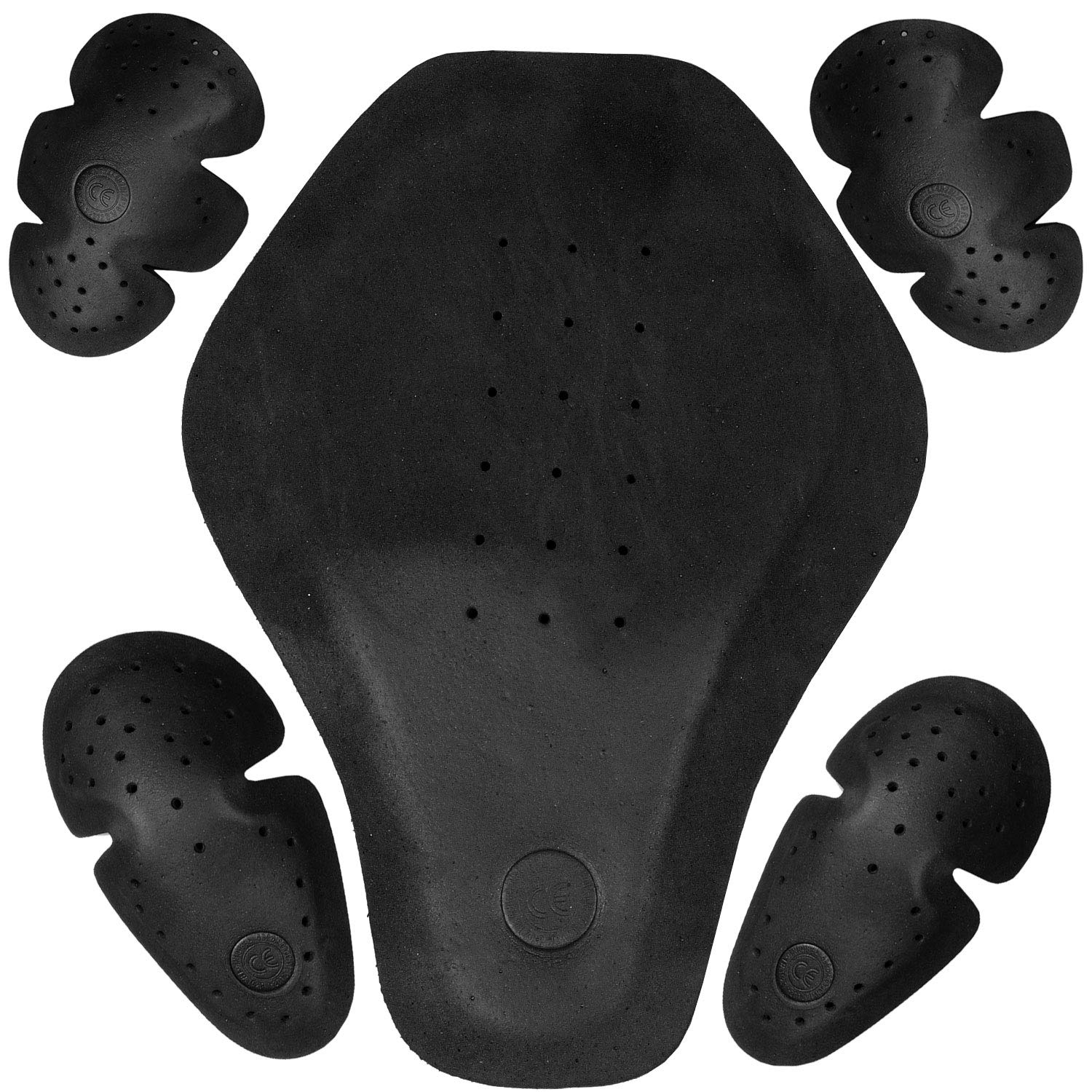 5-Pc Triple Density Ce Removable Armor | Motorcycle Street Biker Jackets Vests | 5Pc Universal Size