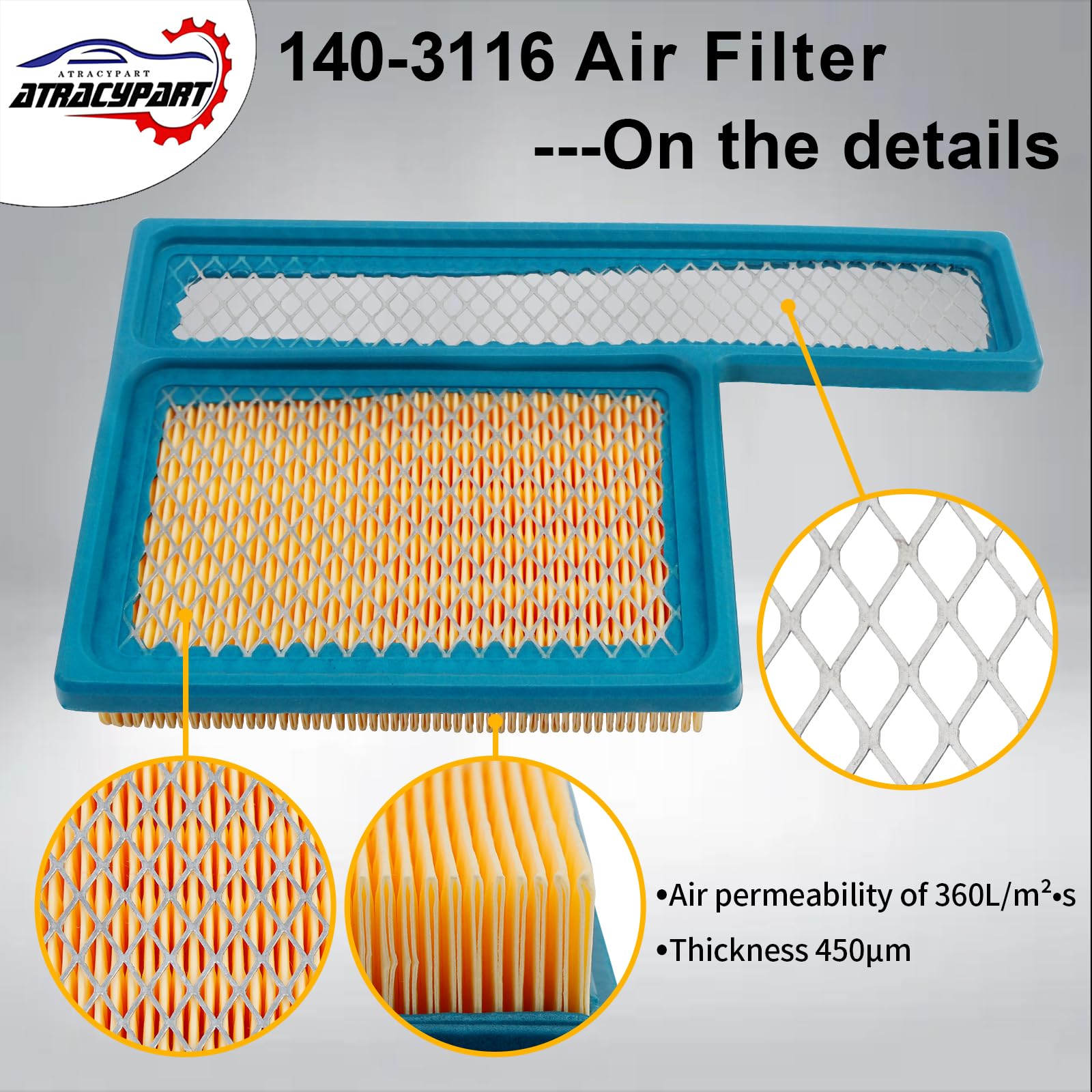 ATRACYPART Tune Up Kit 140-3116 for Onan RV QG Generators 5500/7000 with Air Filter, Oil Filter, Fuel Filter & Spark Plug