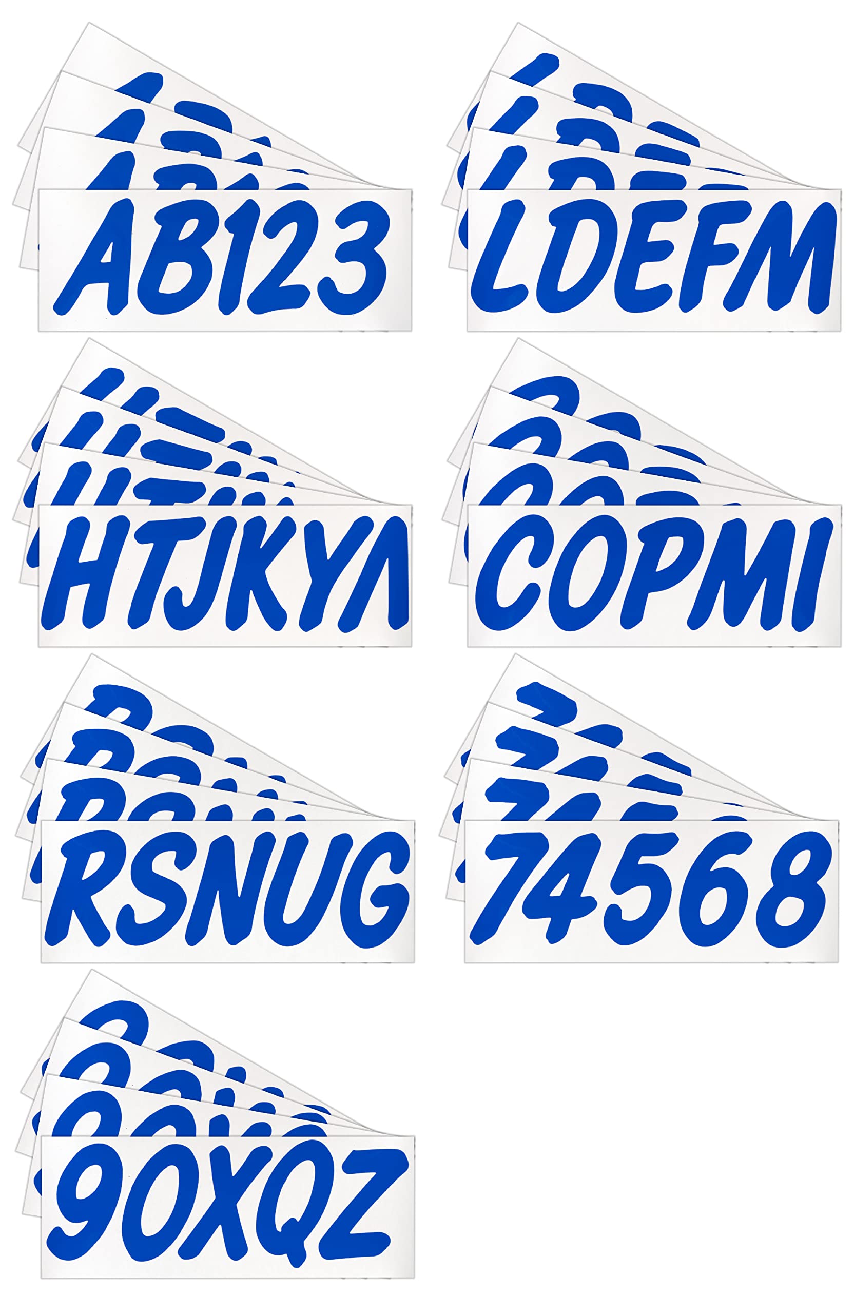 Hardline Products Series 400 Factory Matched 3-Inch Boat & PWC Registration Number Kit -BLU400EC