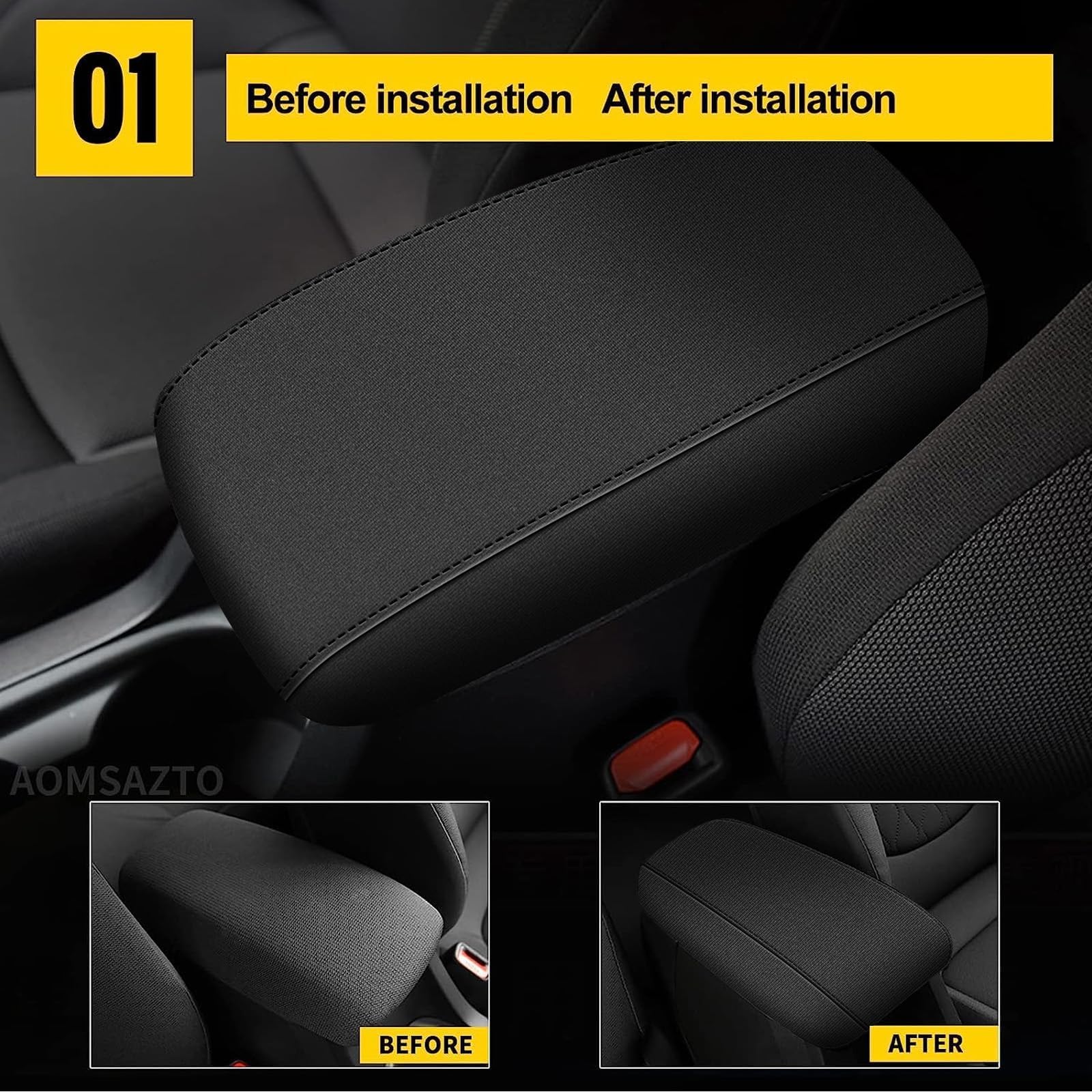 Aomsazto Elastic Fabric Armret For 2020-2024 Toyota Corolla