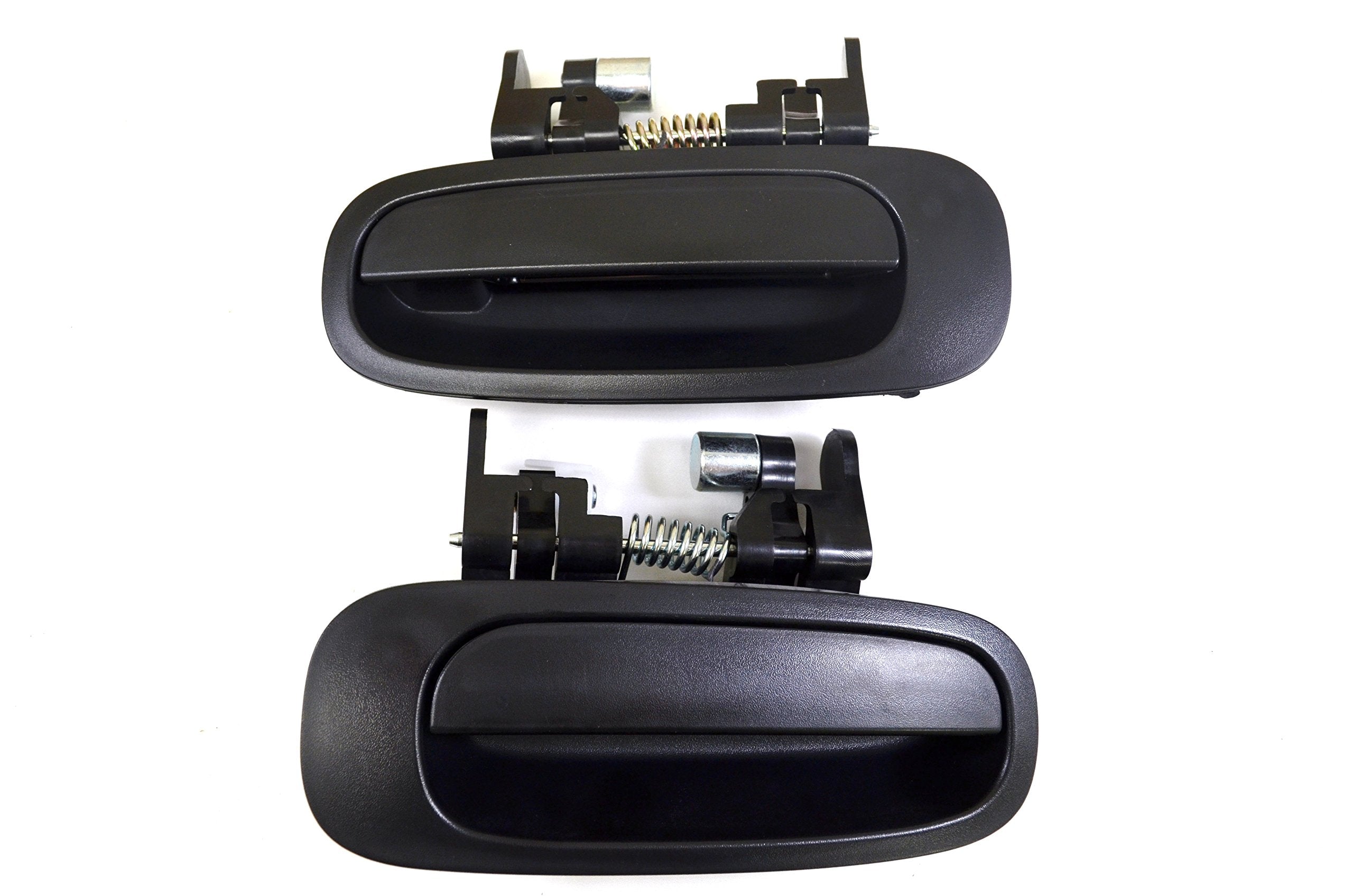 PT Auto Warehouse TO-3199A-RP - Outside Exterior Outer Door Handle, Textured Black - Rear Left/Right Pair (Replaces 69240-02030, 69230-02030, 94857485, 94857484, 6924002030, 6923002030)