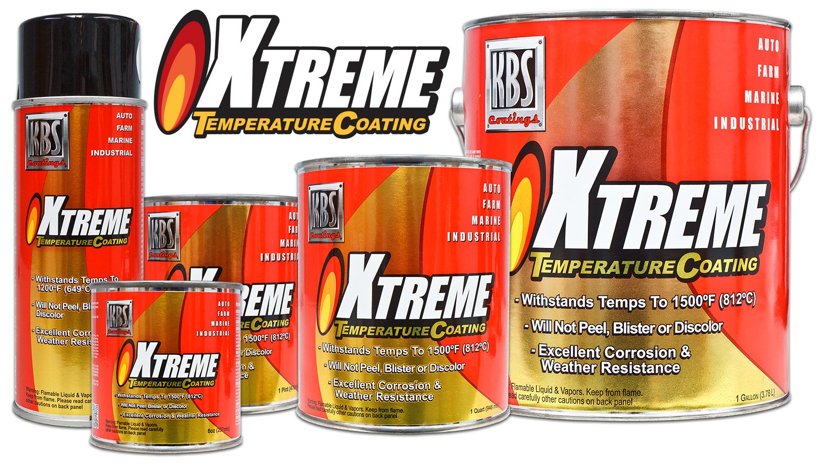 KBS Coatings 65323 Stainless Steel Xtreme Temperature Coating - 1 Pint