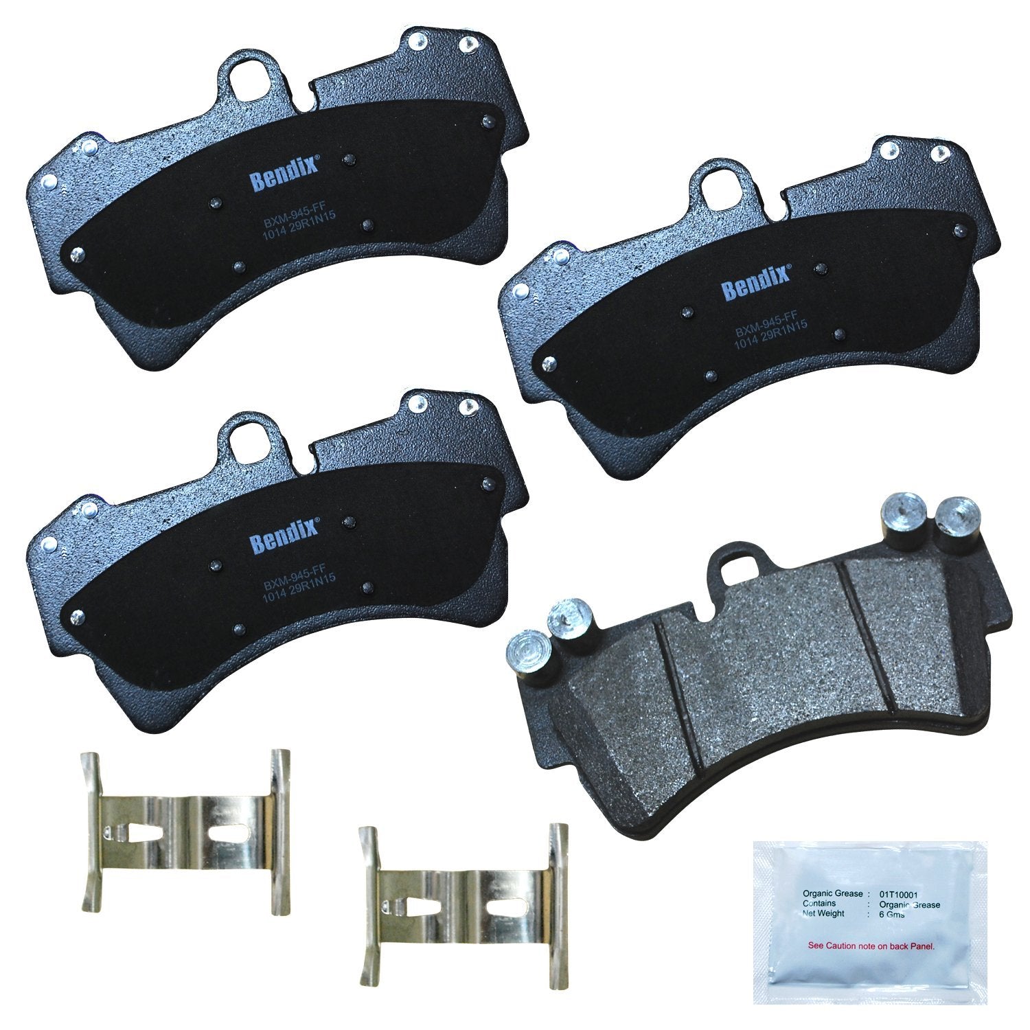 Bendix Priority1 Cfm1014 Semi-Metallic Front Brake Pads For Audi Q7 2015-2007, Porsche Cayenne 2006-2003, Cayenne 2009-2008, Vol