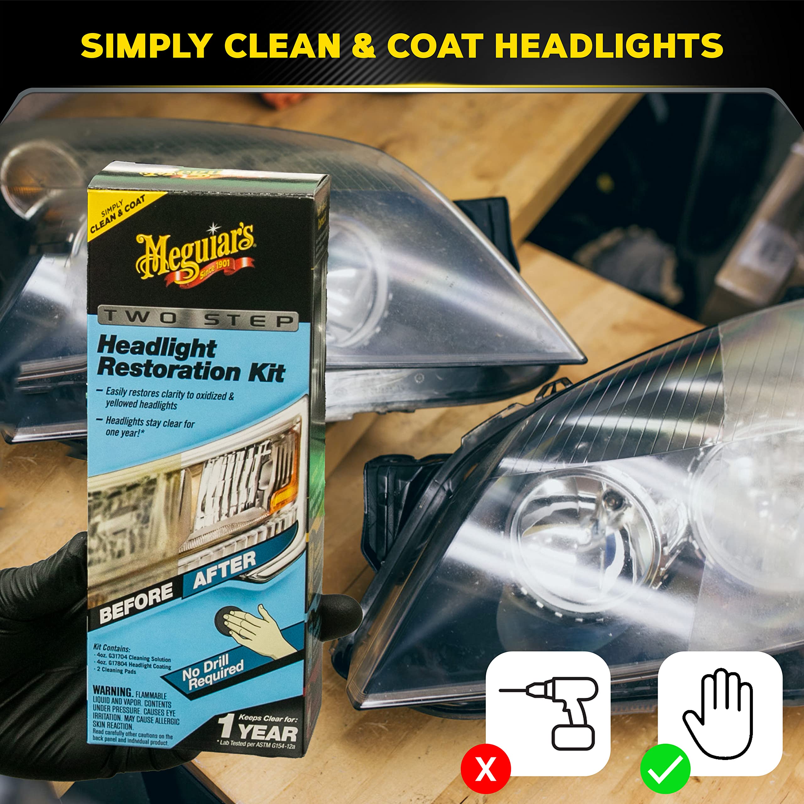 Meguiar'S 2 Step Headlight Restoration Kit