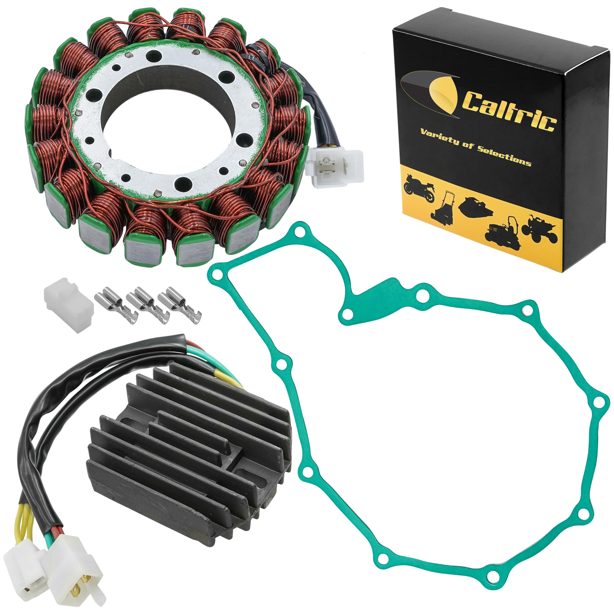 Caltric Stator & Gasket & Regulator Compatible With Honda Vt600C Vt-600C Shadow 600 Vlx 1991-1997