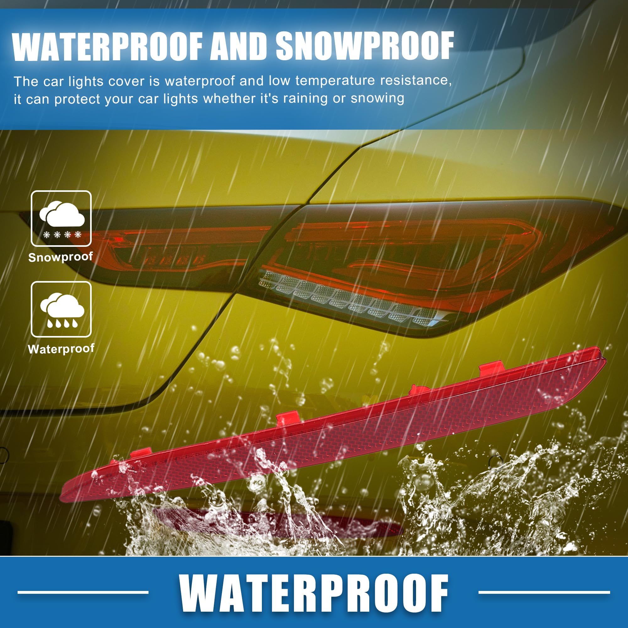 A Absopro Rear Bumper Reflector Light 2228200774 For Mercedes-Benz W166 C292 Gle & Amg 2016-2019 Pc Abs Red