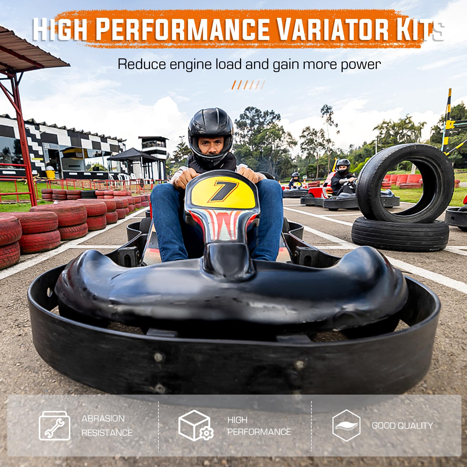 Clutch Set Fit for GY6 125cc 150cc 4-Stroke Engine Scooter ATV Taotao Roketa Sunl Include Clutch Assembly Variator Assembly with