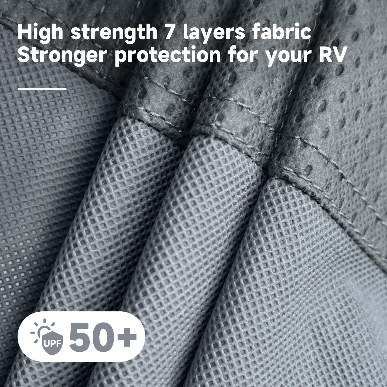 Vinpatio Class A Rv Cover Extra Thick 7 Layers Top, Fits 34'-37' Rv, Heavy Duty Windproof Waterproof Class A Motorhome Cover Wit