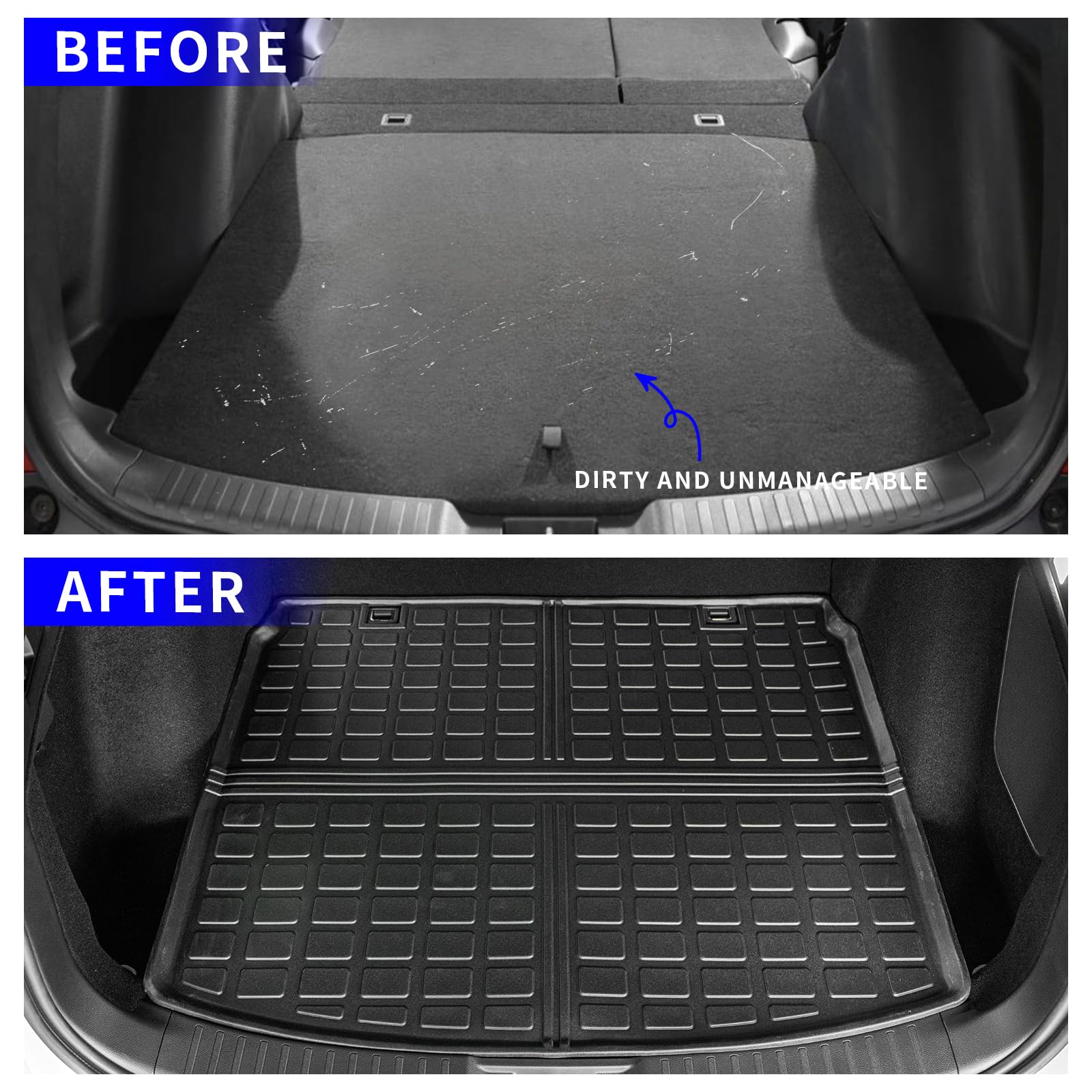 Rongtaod Cargo Mat Compatible With 2023 2024 2025 Honda Crv (Include Hybrid) Cargo Liner Trunk Mat Tpe All Weather Trunk Liner H