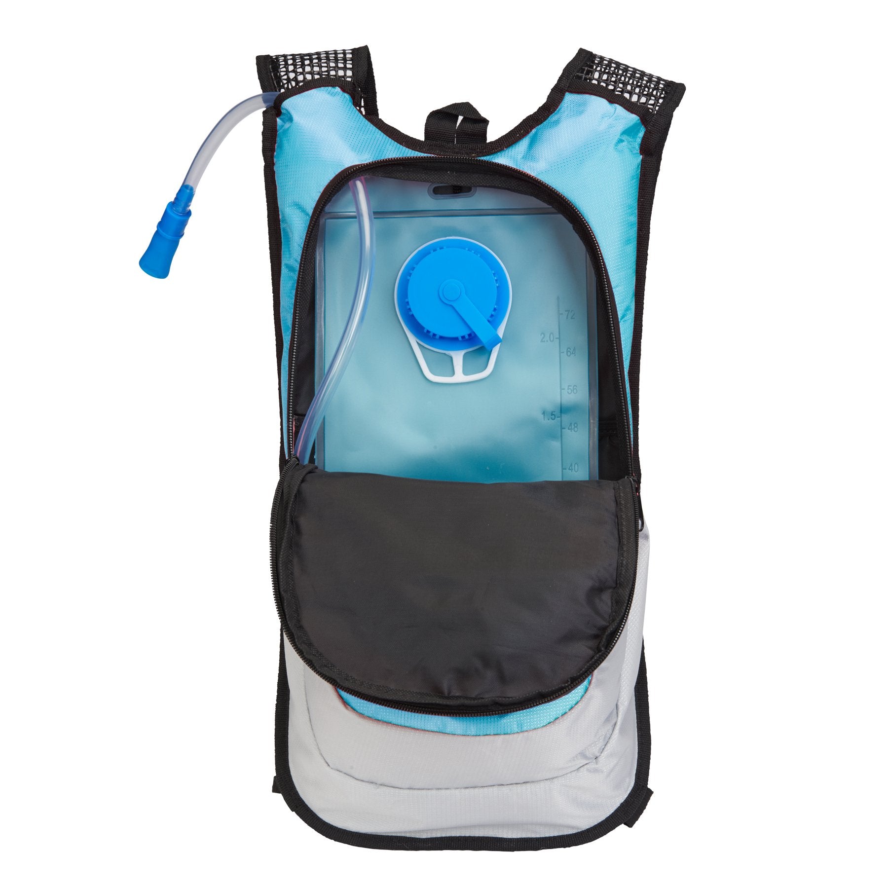 Northwest Survival Hydration Pack - 2 Liter Water Bladder With Extra Large Storage Compartment, Blue