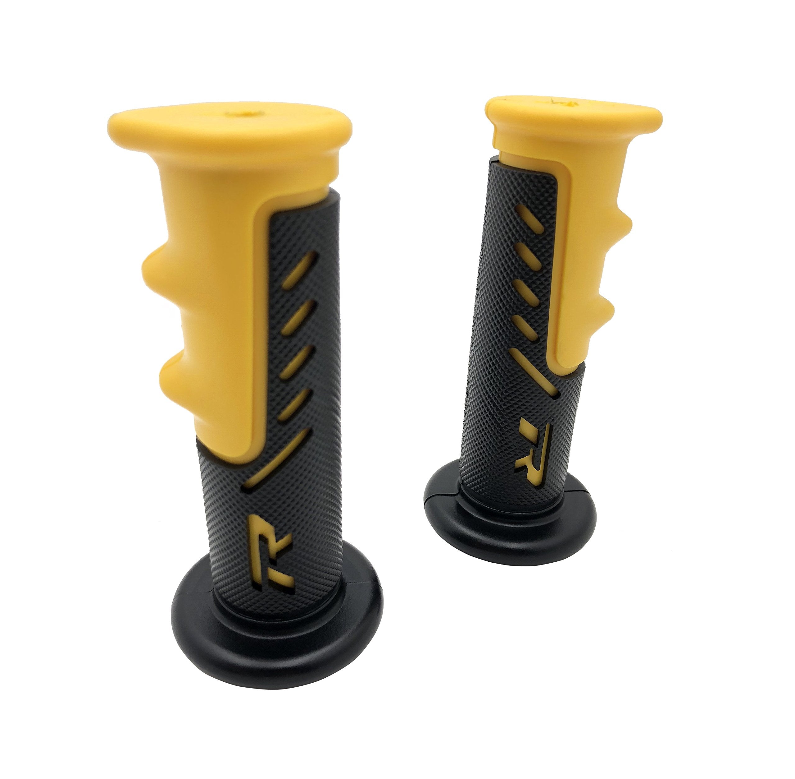 Xkmt-'R' Engraved Gel Style Grips Yellow Quad Compatible With Yamaha Kawasaki Polaris Seadoo Bombardier Jet Ski Honda Foreman Recon Rincon Brute Force Prairie Bruin Grizzly Kodiak [B017Qvaa64]