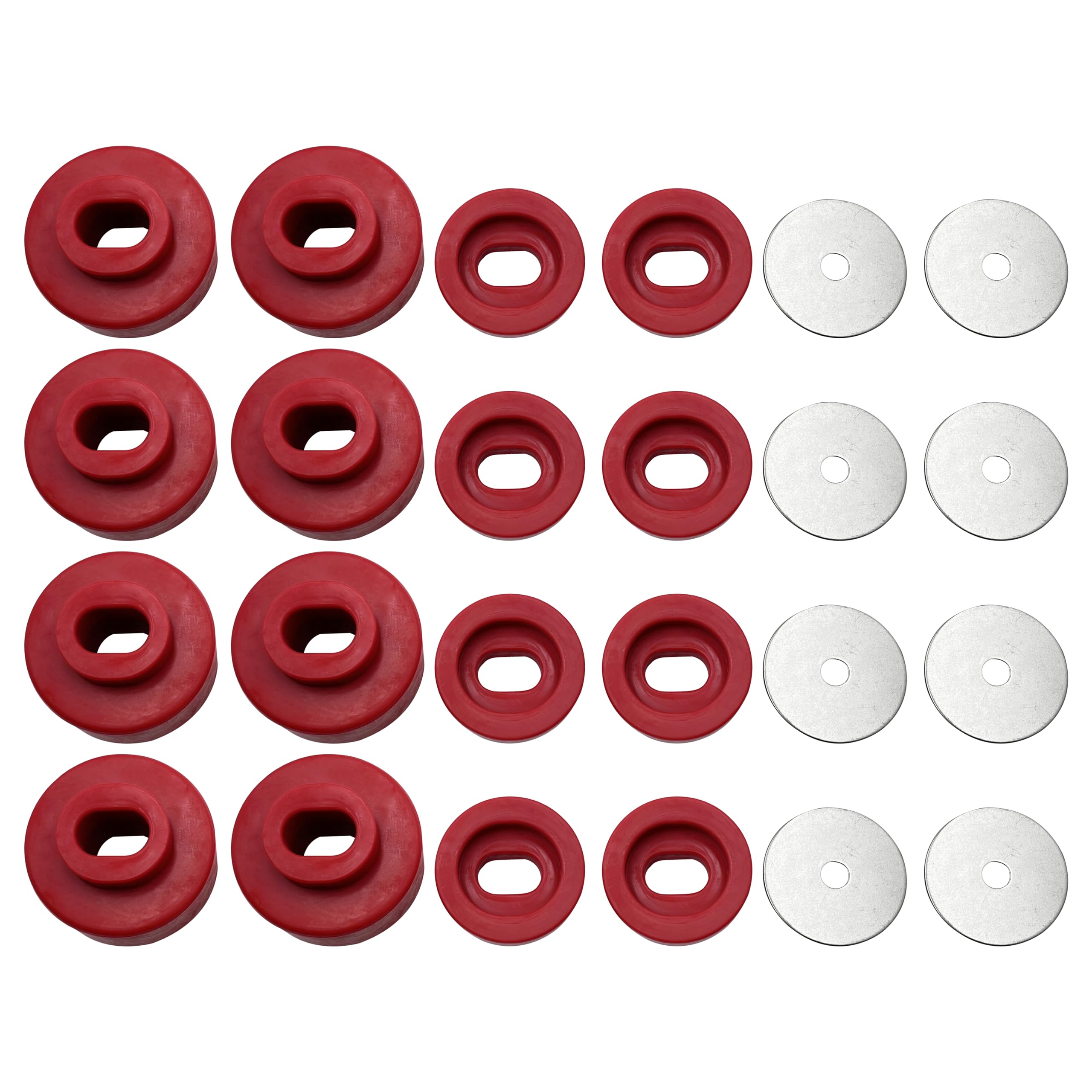 7-141 Body And Cab Mount Bushing Kit,Compatible With Chevy Silverado & Sierra 1500/2500 2Wd/4Wd 1999-2014(Red)