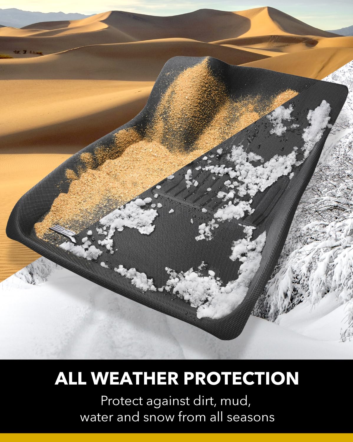 3D Maxpider Custom Fit Kagu Floor Mat (Black) Compatible With Land Rover Discovery Sport 2020-2023 - Full Set